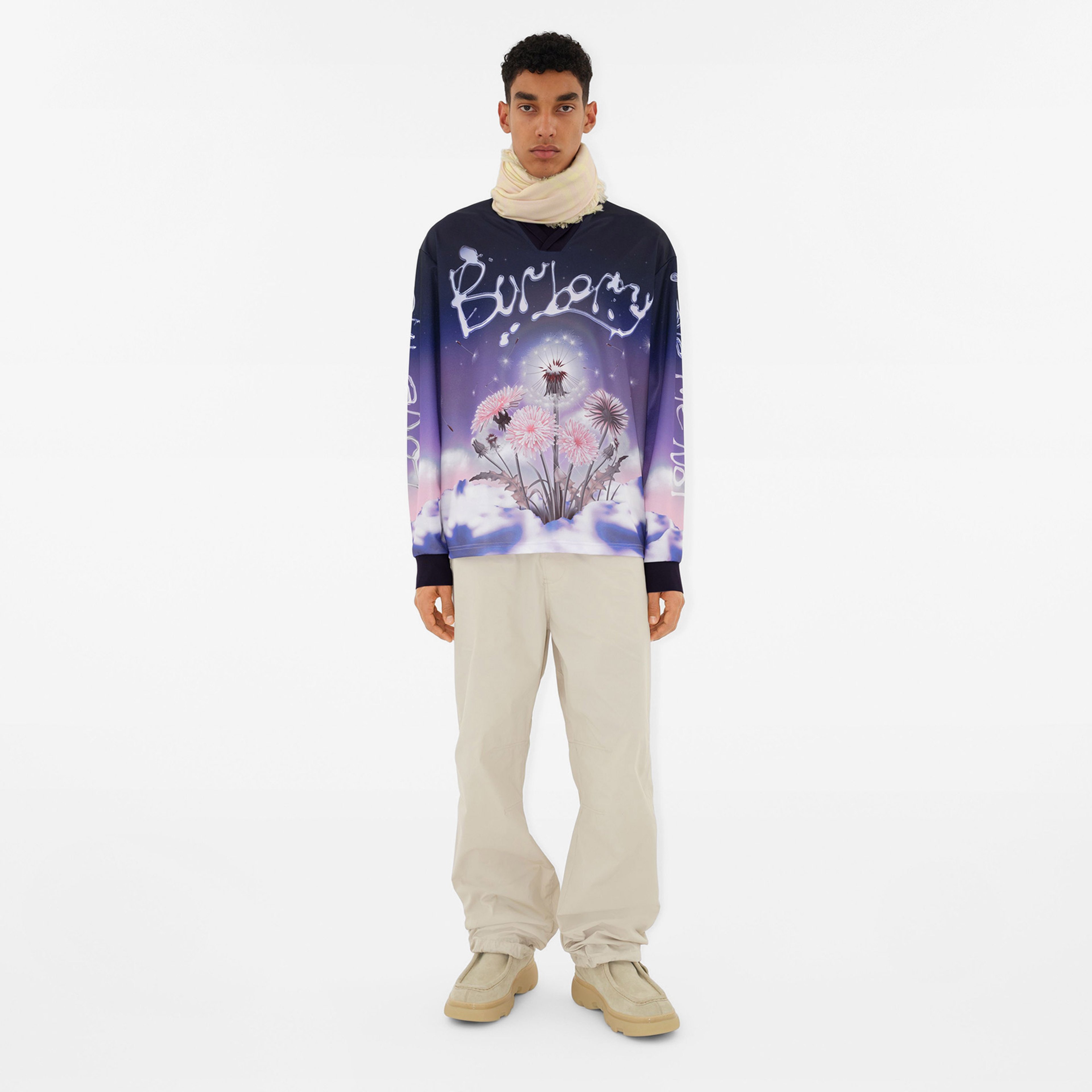 Burberry Unisex Pembe Atkı