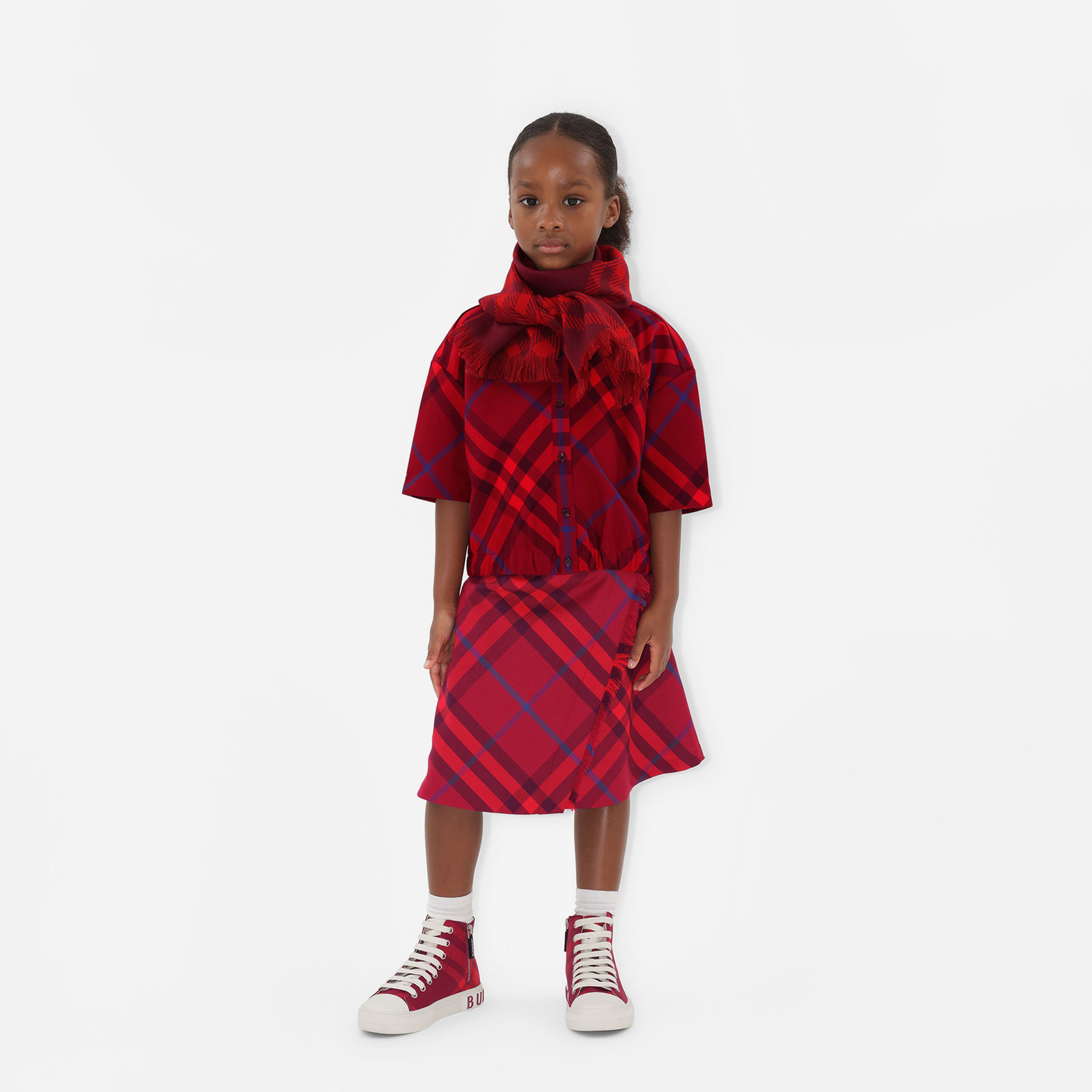 Burberry Çocuk Kırmızı Gömlek