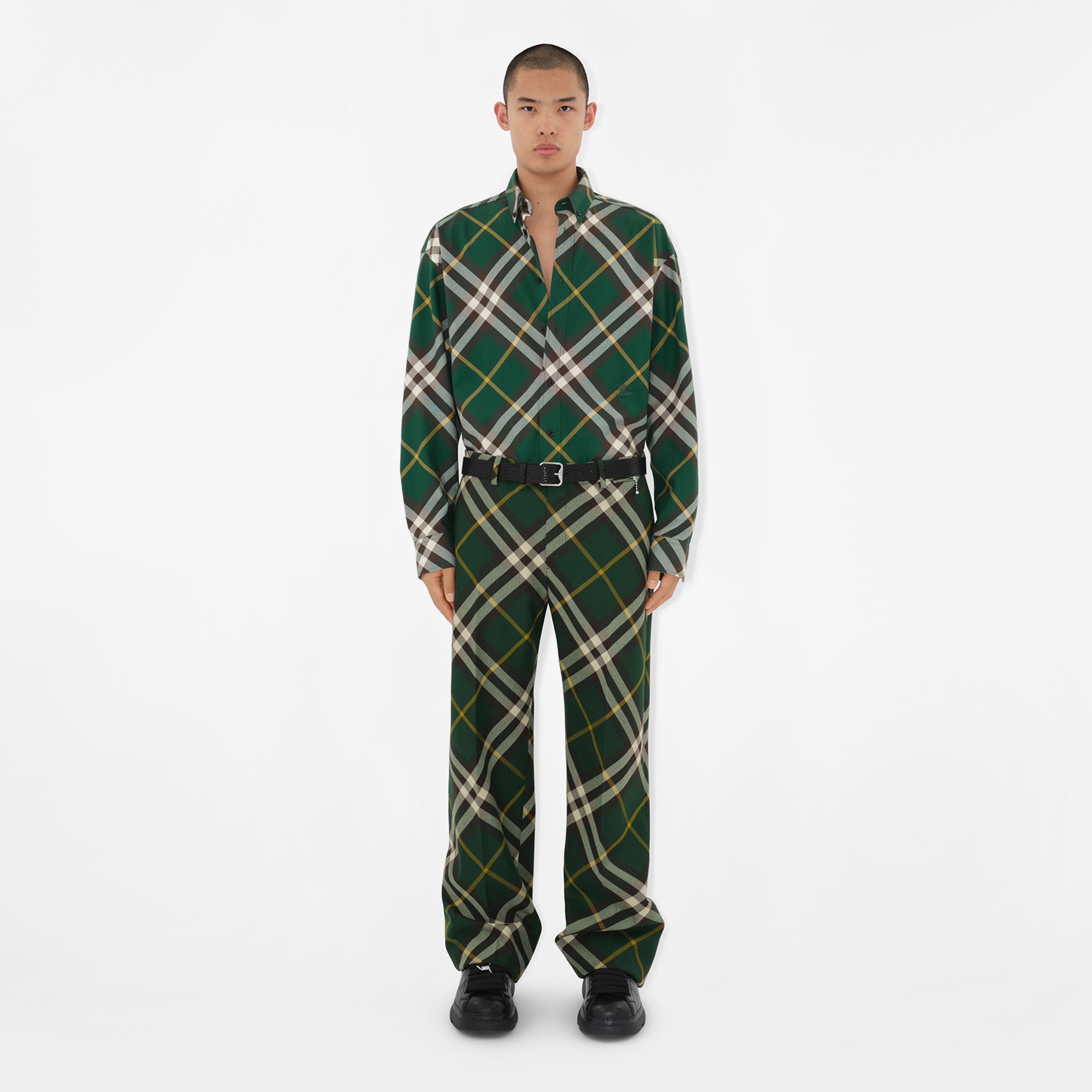 Burberry Erkek Yeşil Gömlek