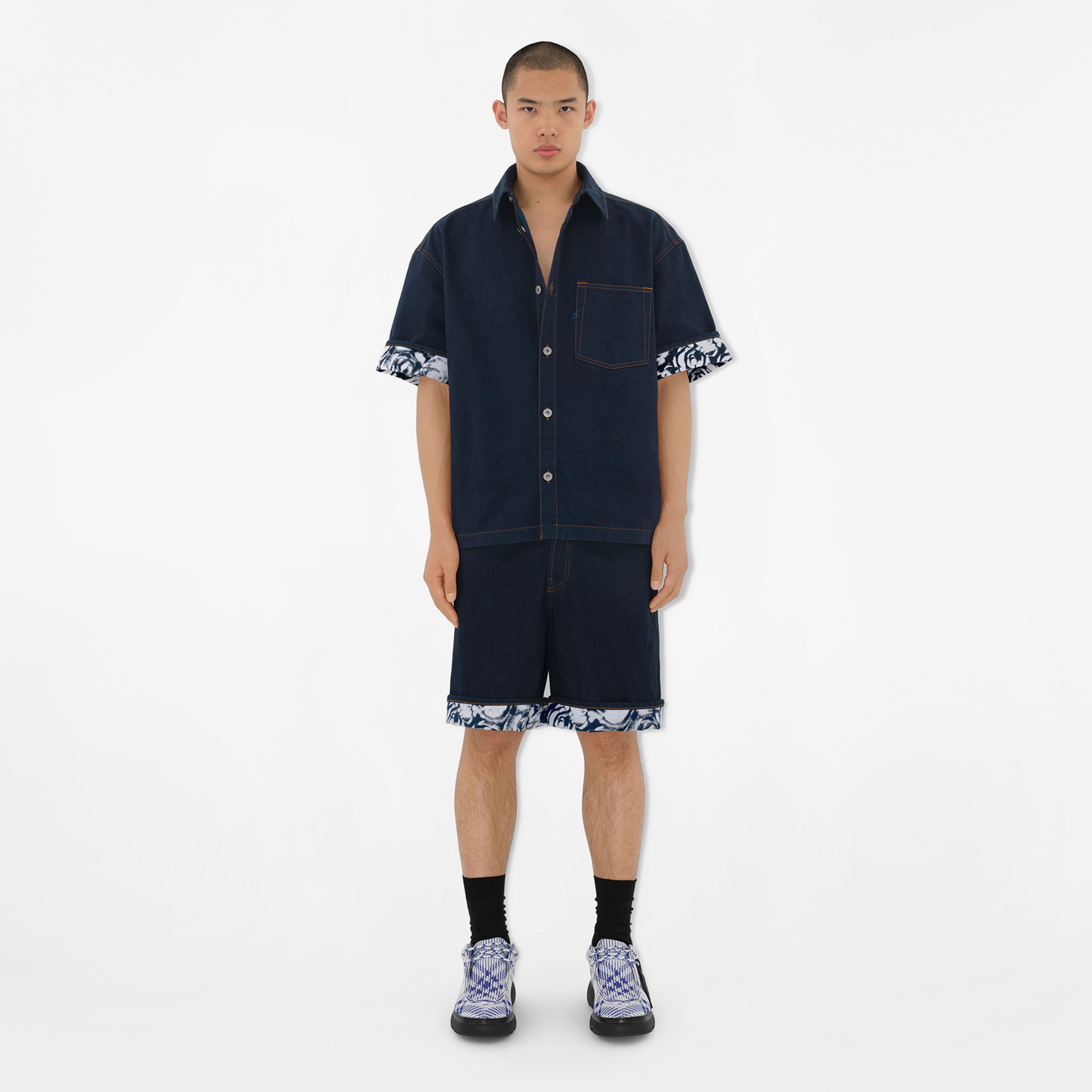 Burberry Erkek Lacivert Pantolon