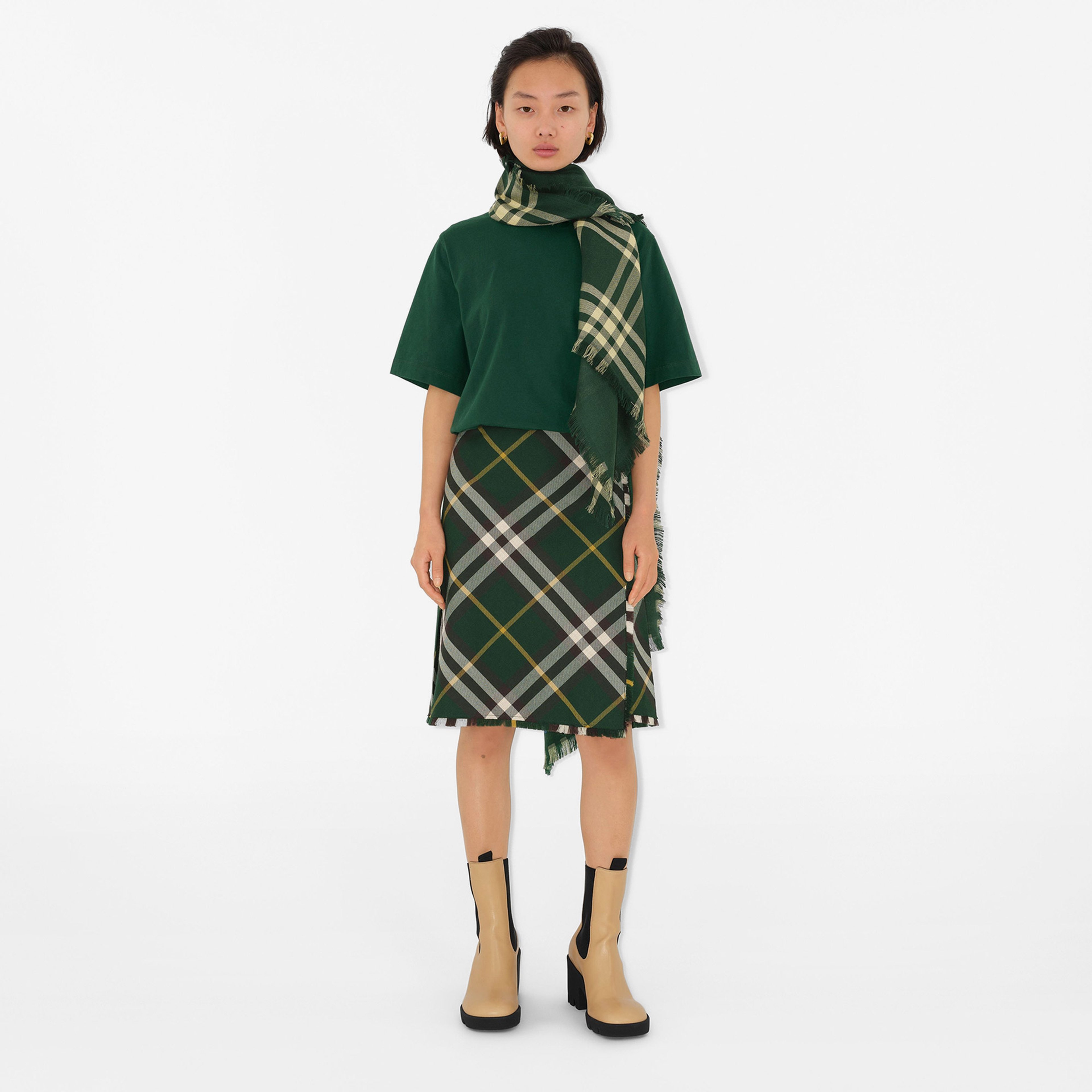 Burberry Unisex Yeşil Atkı