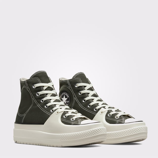 Converse Converse Yeşil Chuck Taylor All Star Construct  Unisex Haki Sneaker Occasion'da! Yeşil - 3. görsel