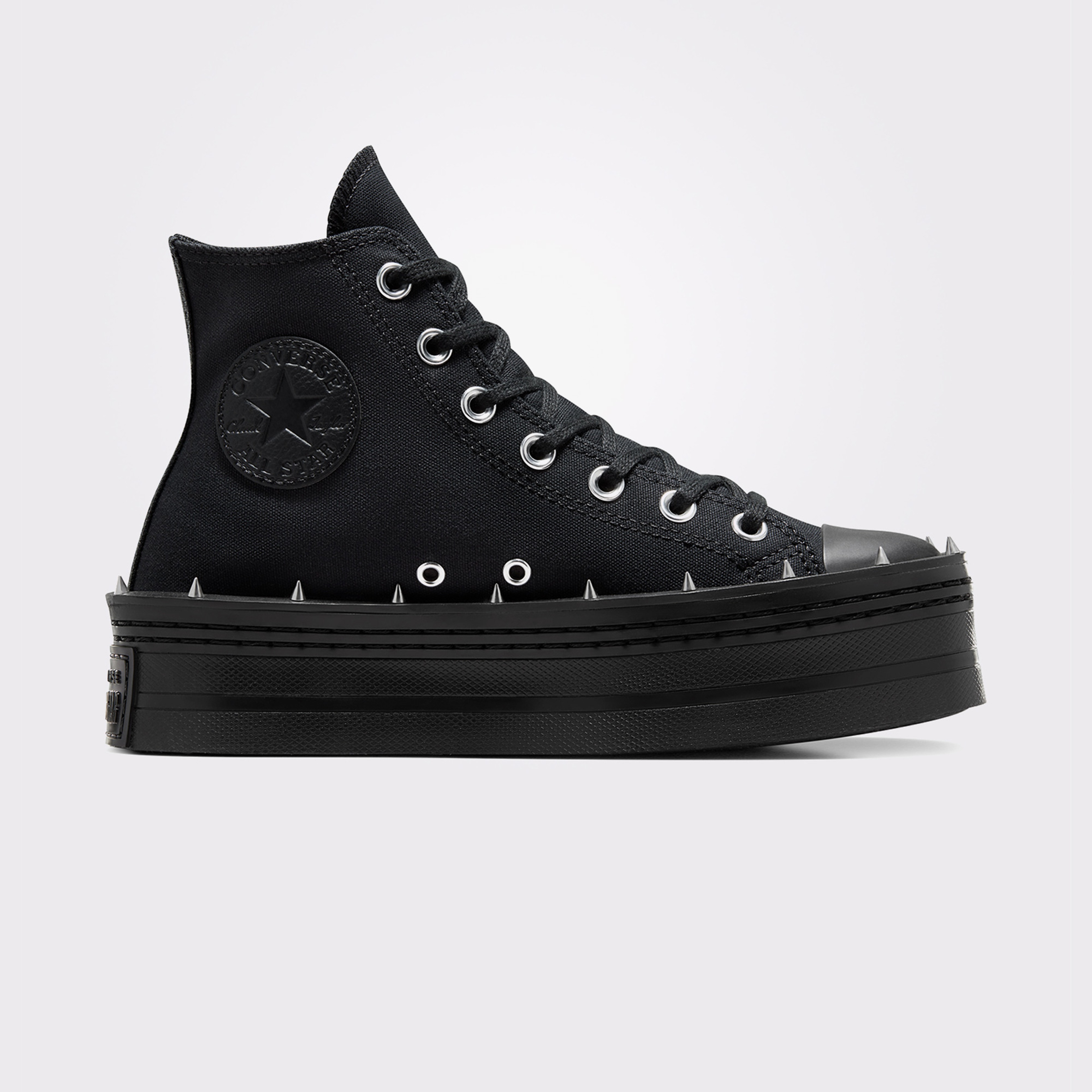 Converse Chuck Taylor All Star Modern Lift Platform Studded Kadın Siyah Sneaker