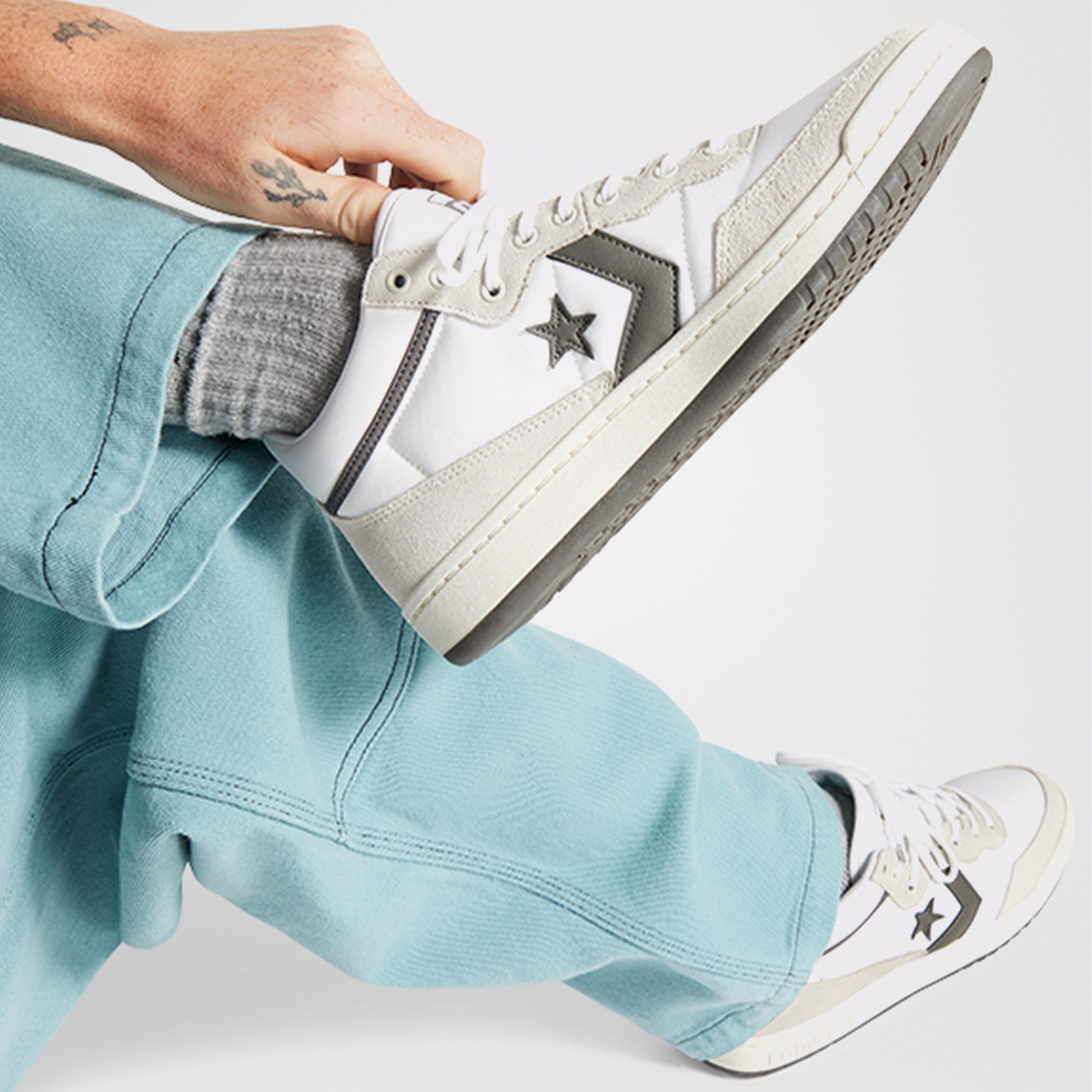 Converse Cons Fastbreak Pro Suede Nylon Unisex Beyaz Sneaker