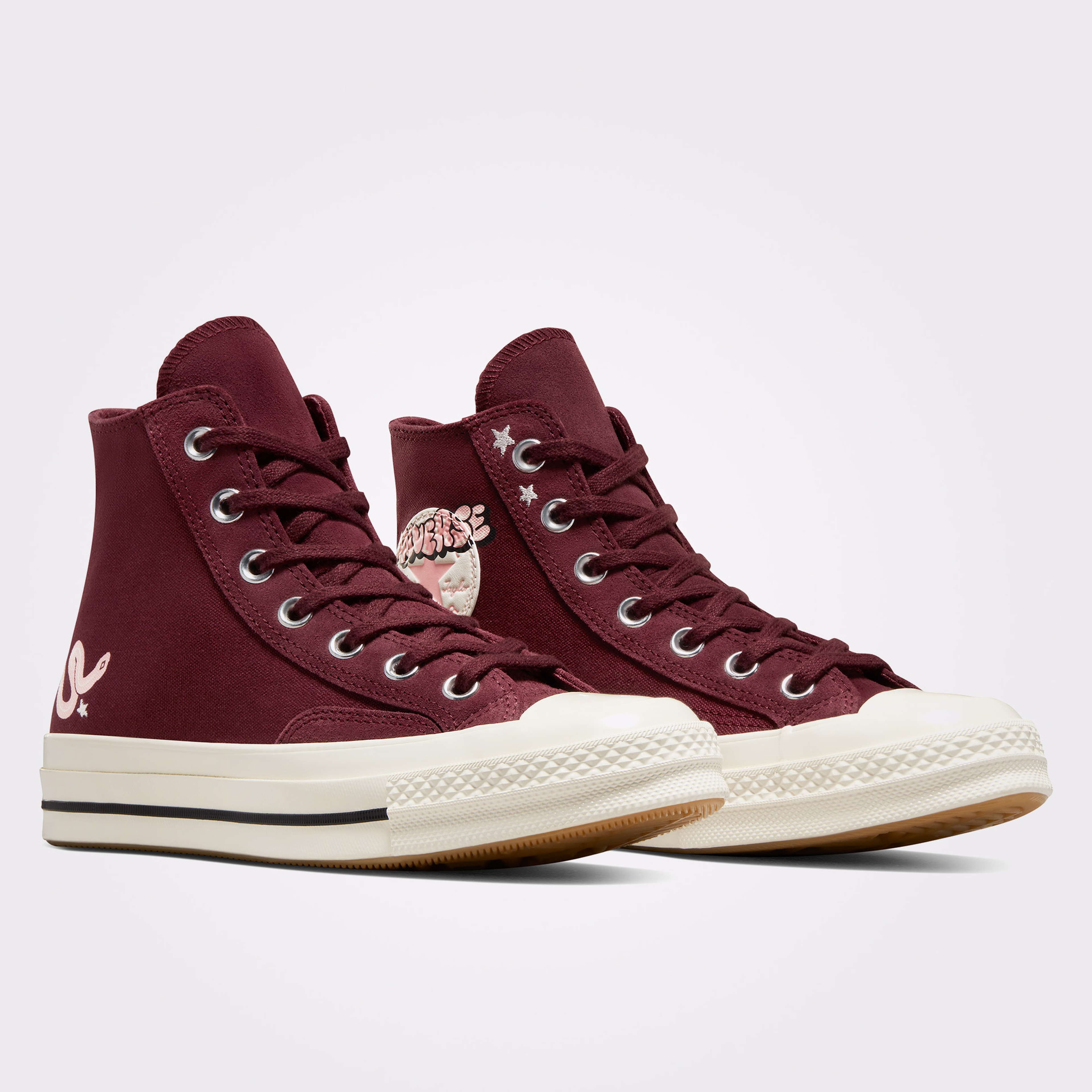 Converse Chuck 70 Scribble Kadın Bordo Sneaker