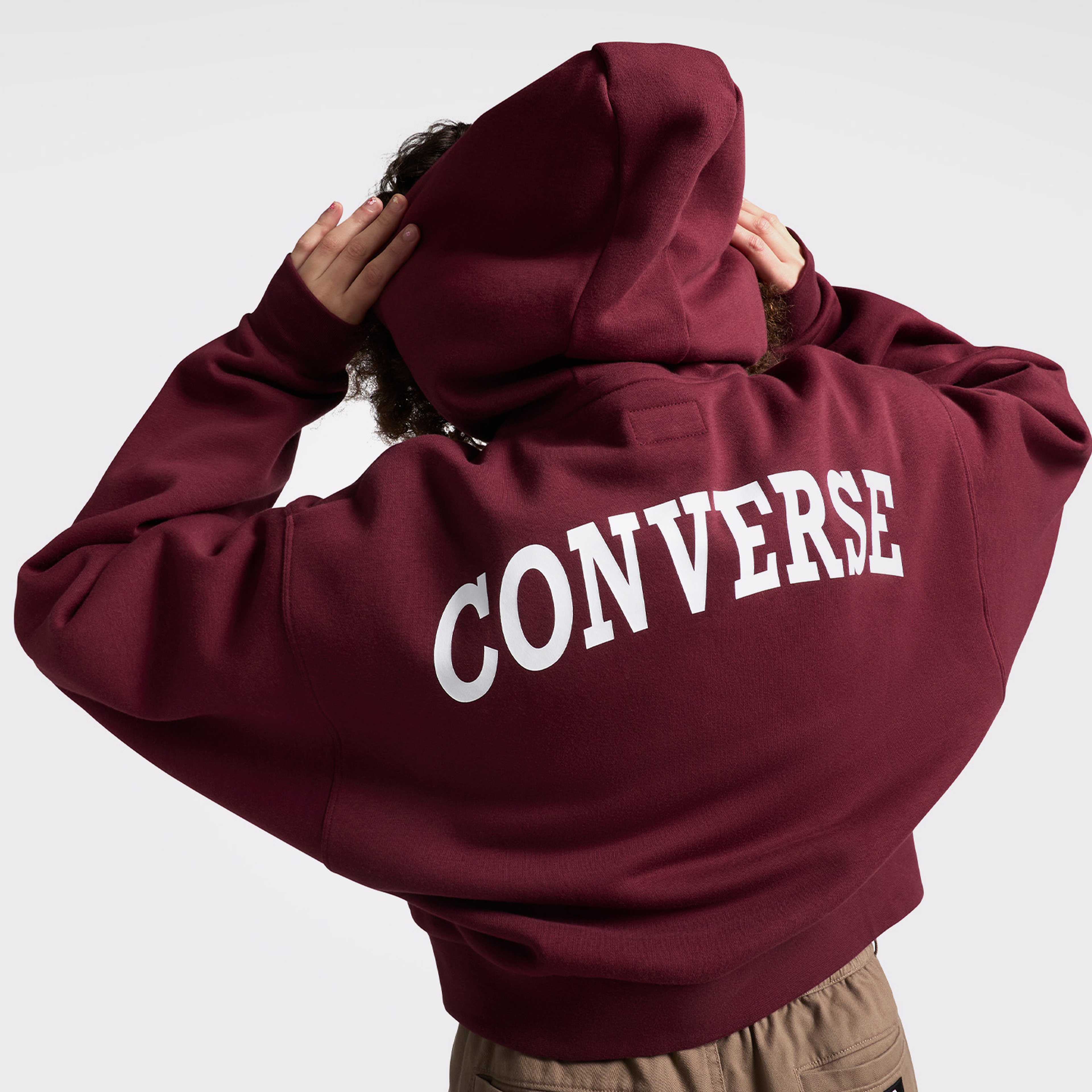 Converse Retro Full-Zip Kadın Bordo Eşofman Üstü