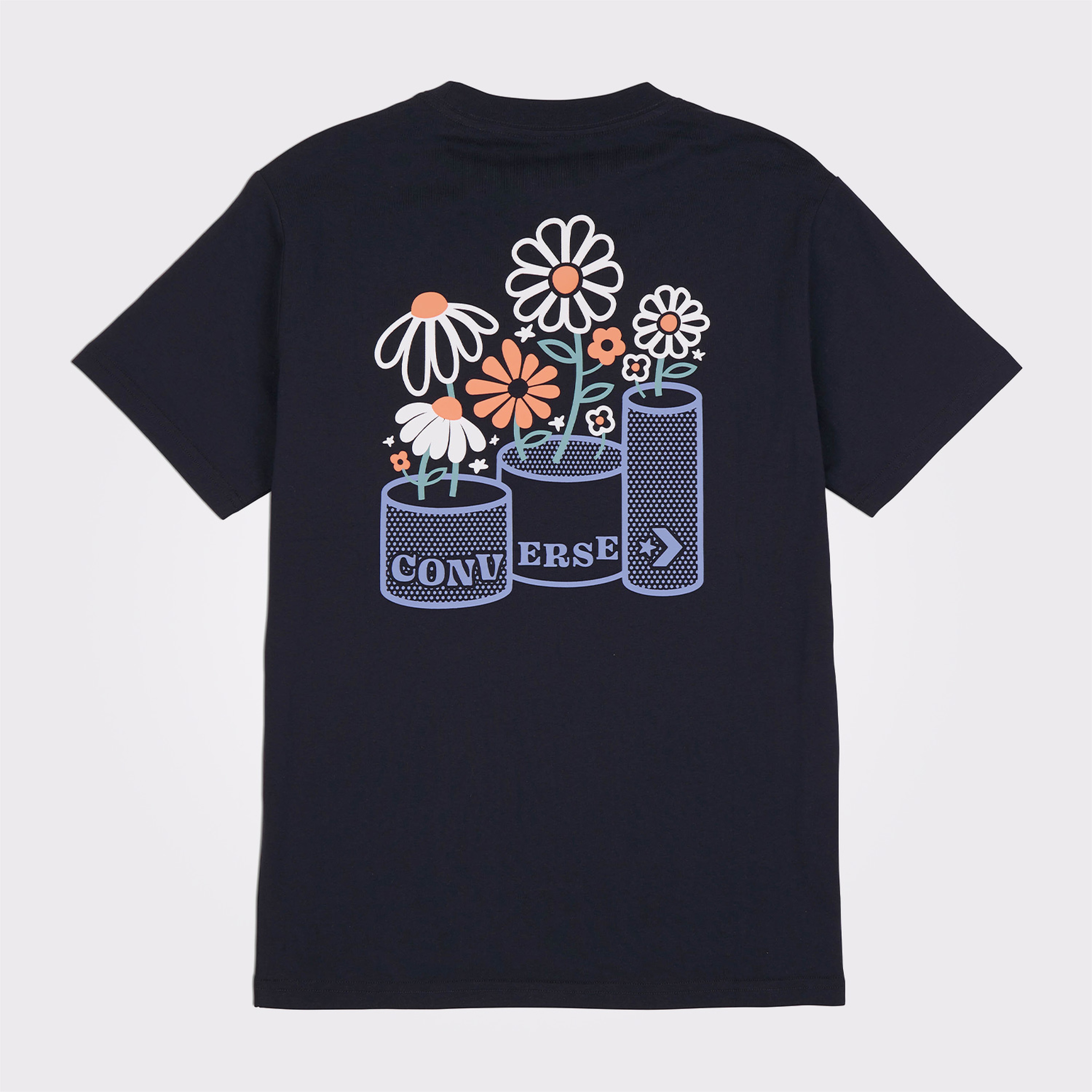 Converse Spring Blooms Kadın Siyah T-Shirt