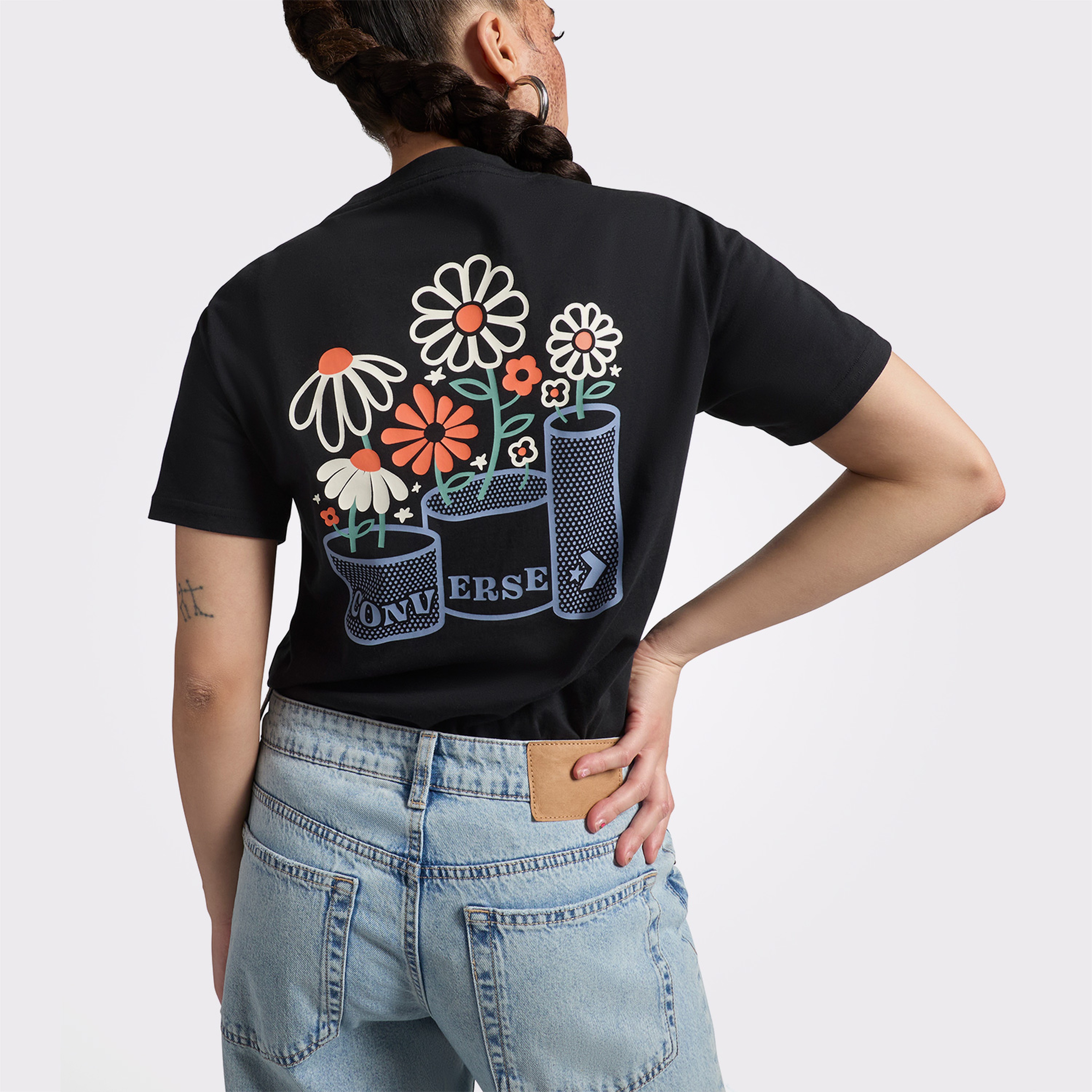 Converse Spring Blooms Kadın Beyaz T-Shirt