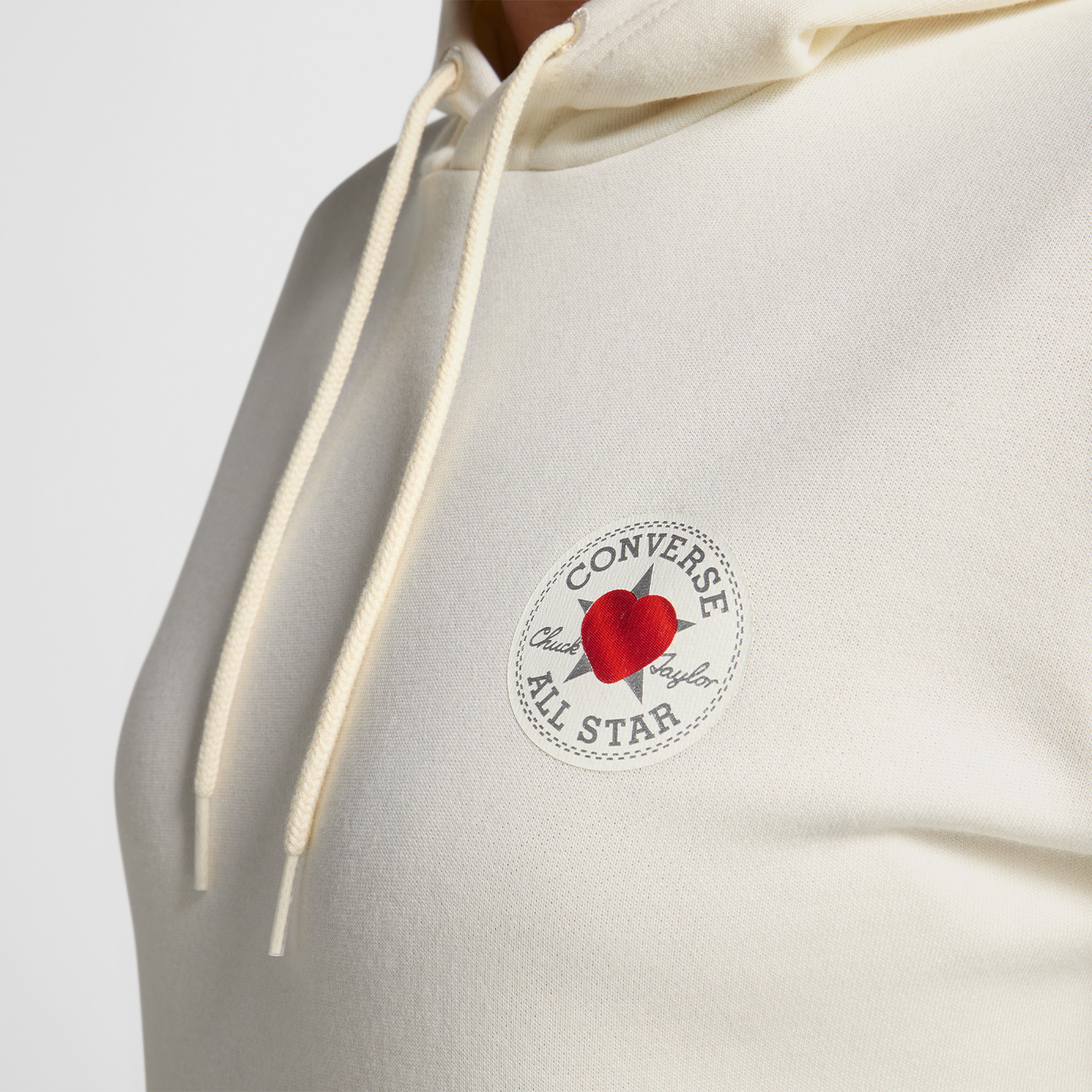 Converse Y2K Heart Pullover Kadın Krem Hoodie