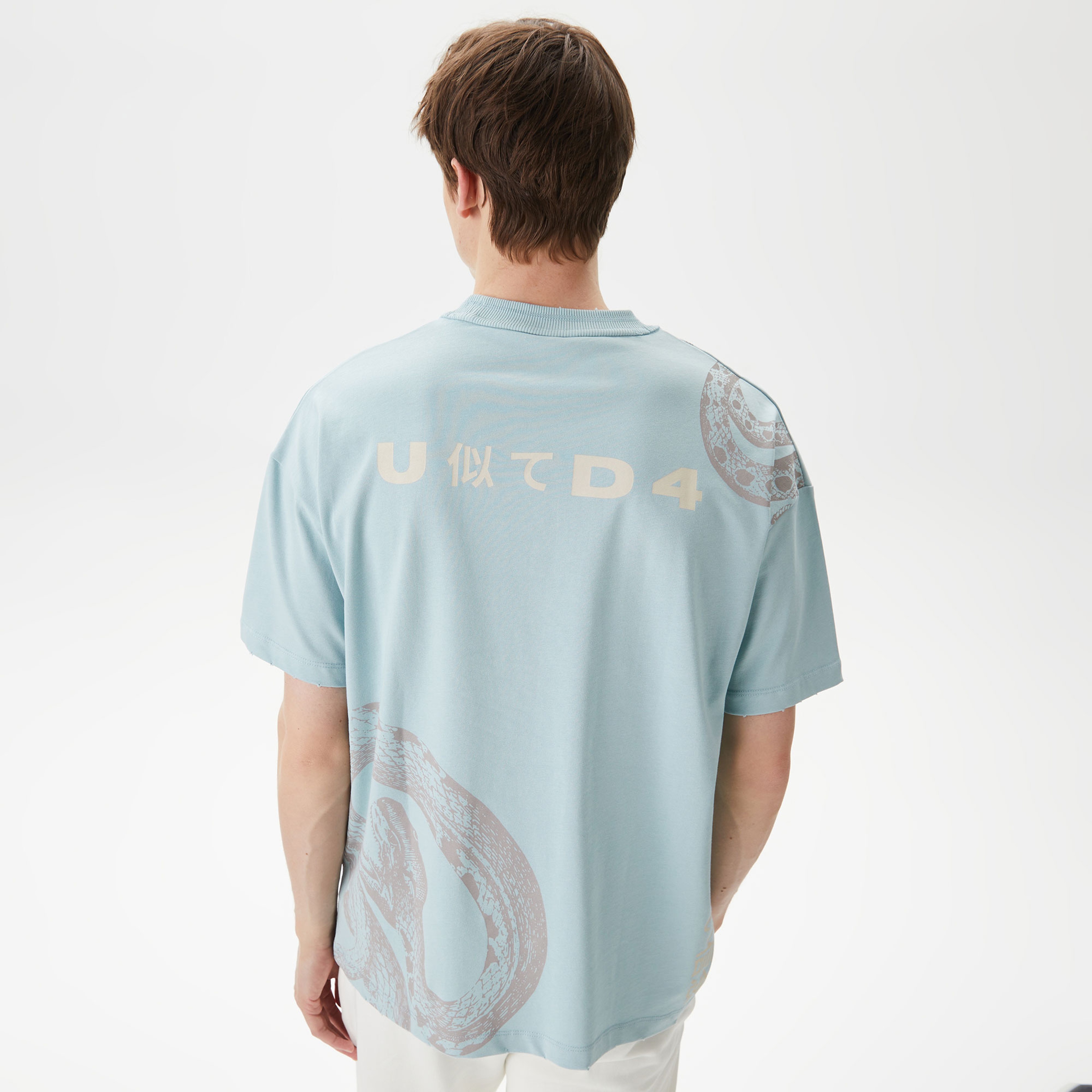 UNITED4 Erkek Mavi T-Shirt