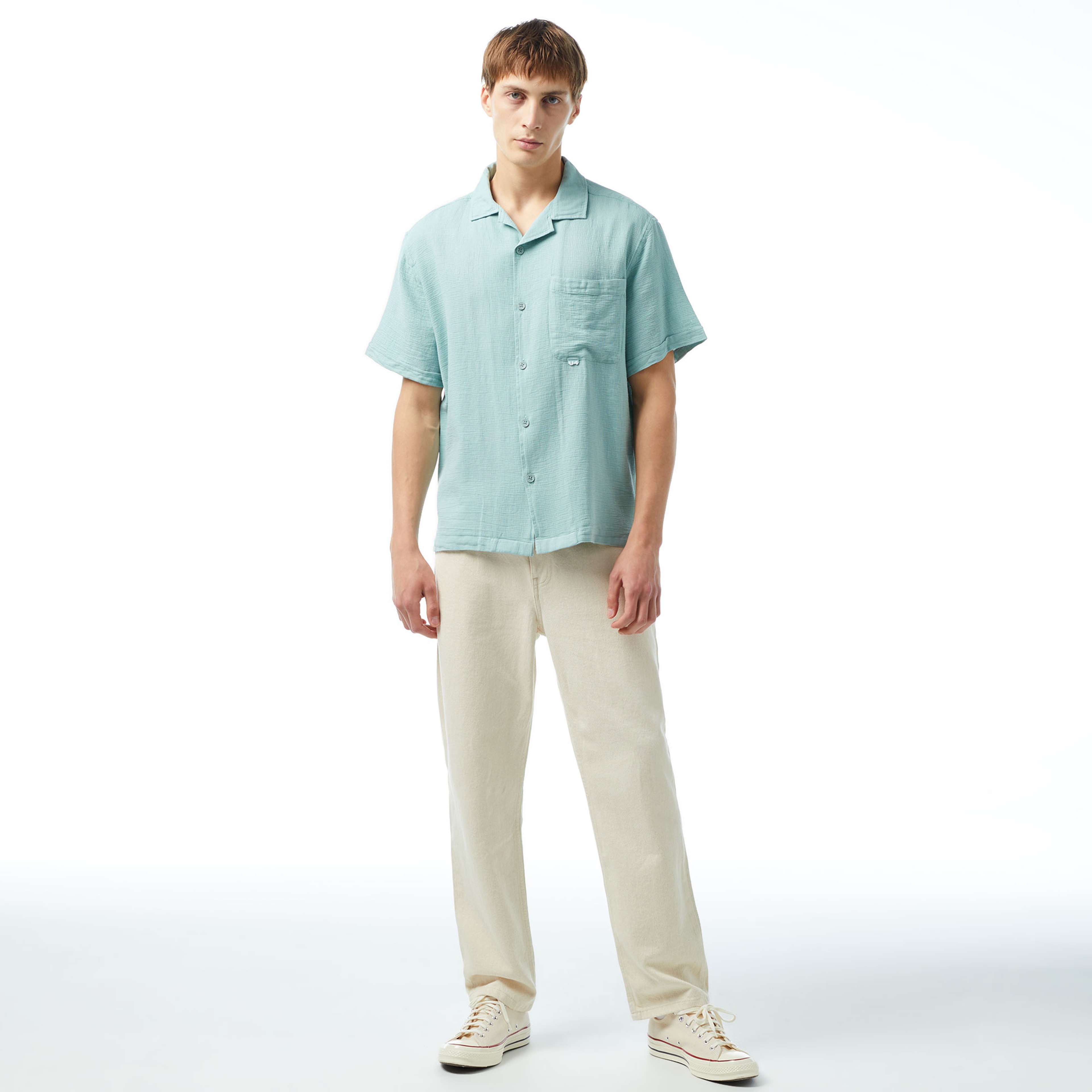 UNITED4 Oversize Erkek Mavi Gömlek