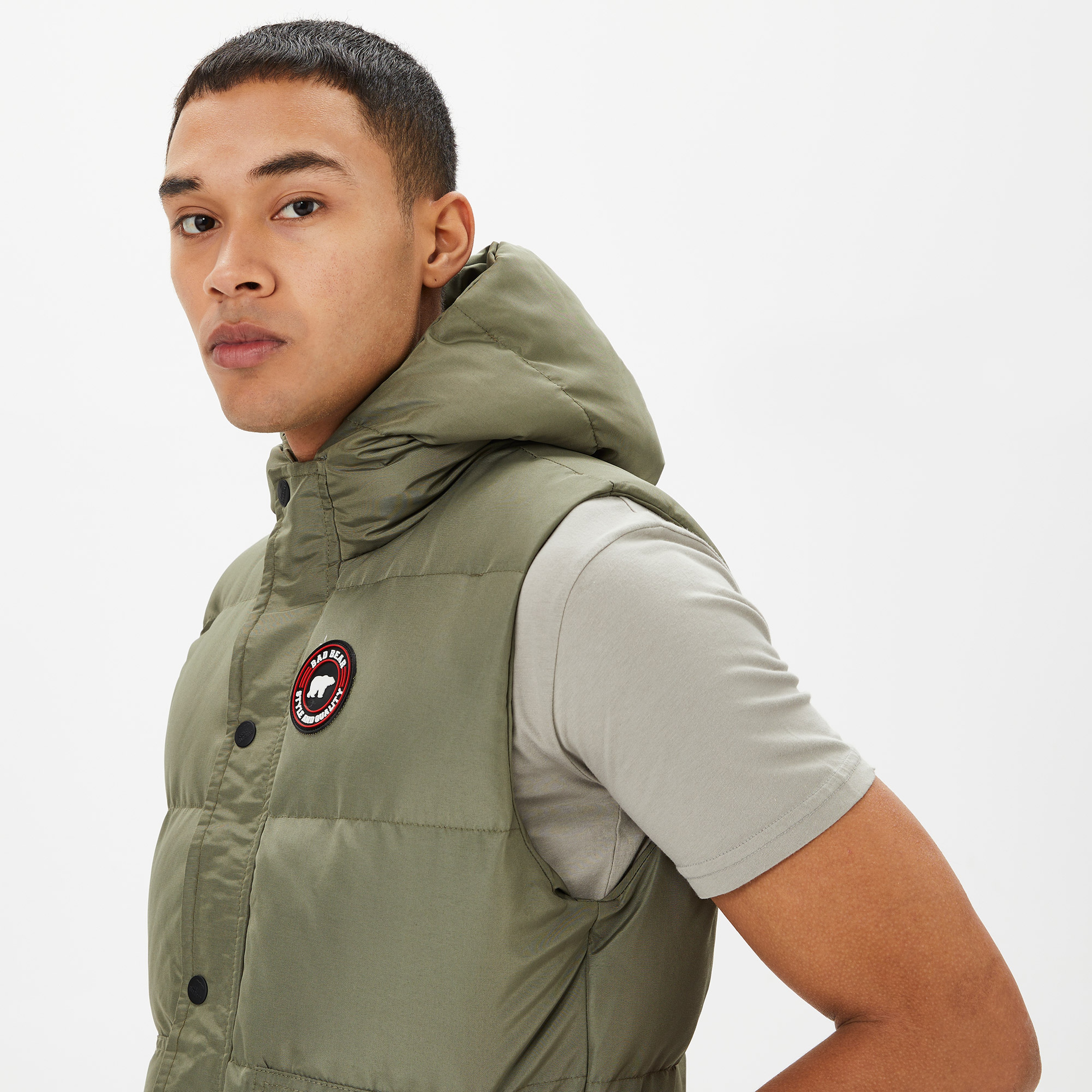 Bad Bear Crewneck Erkek Yeşil Günlük Yelek