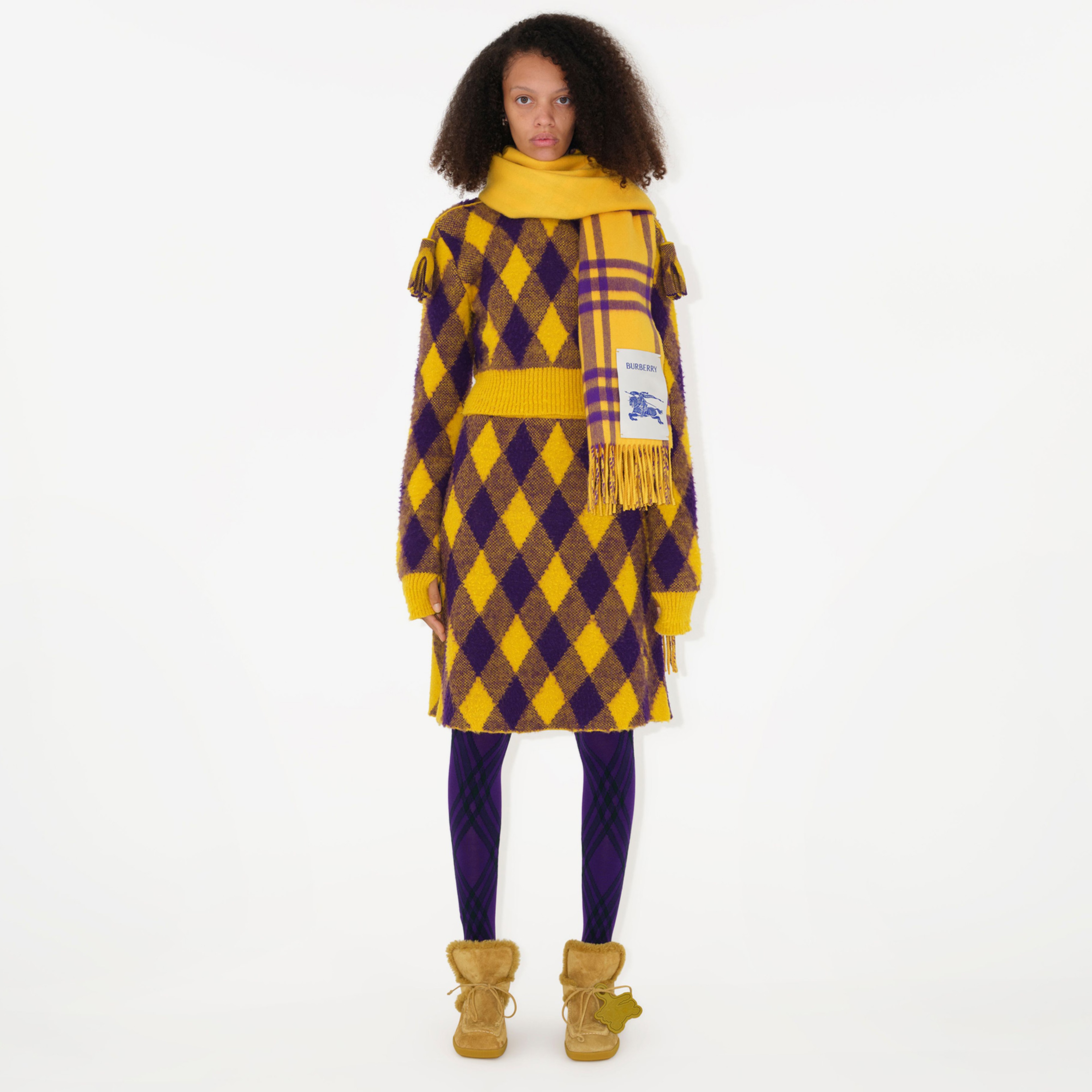 Burberry Unisex Sarı Atkı