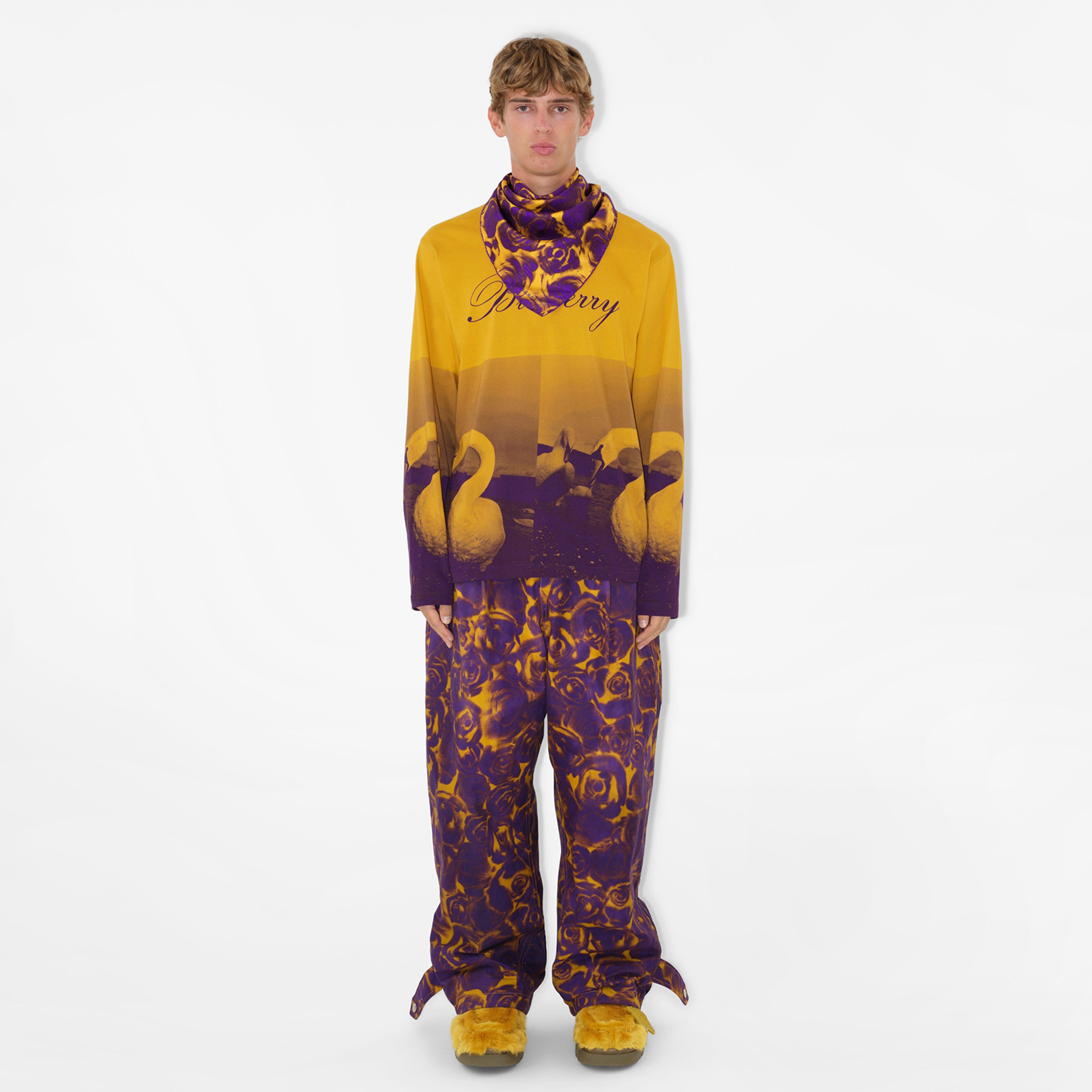 Burberry Unisex Sarı Eşarp