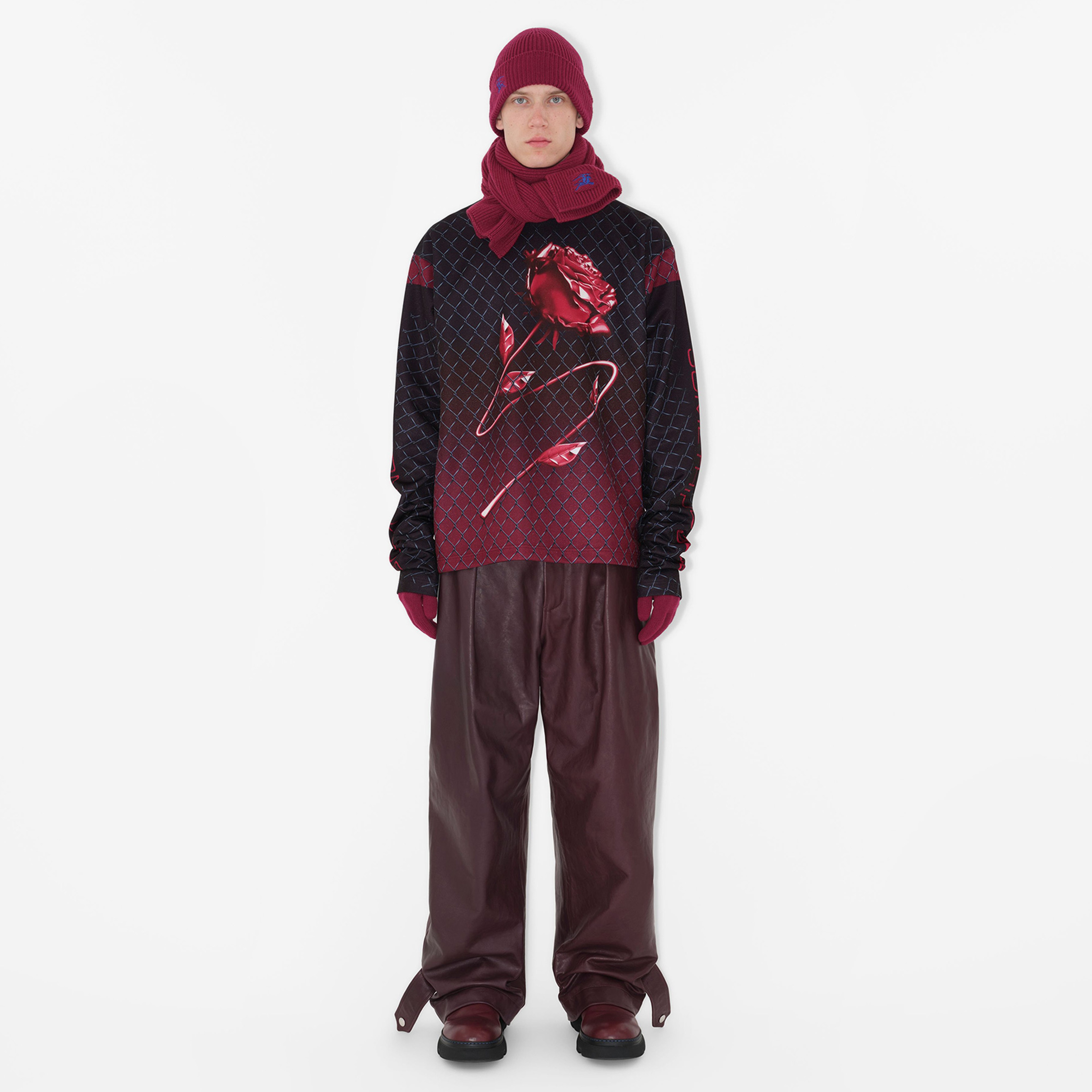 Burberry Unisex Bordo Atkı