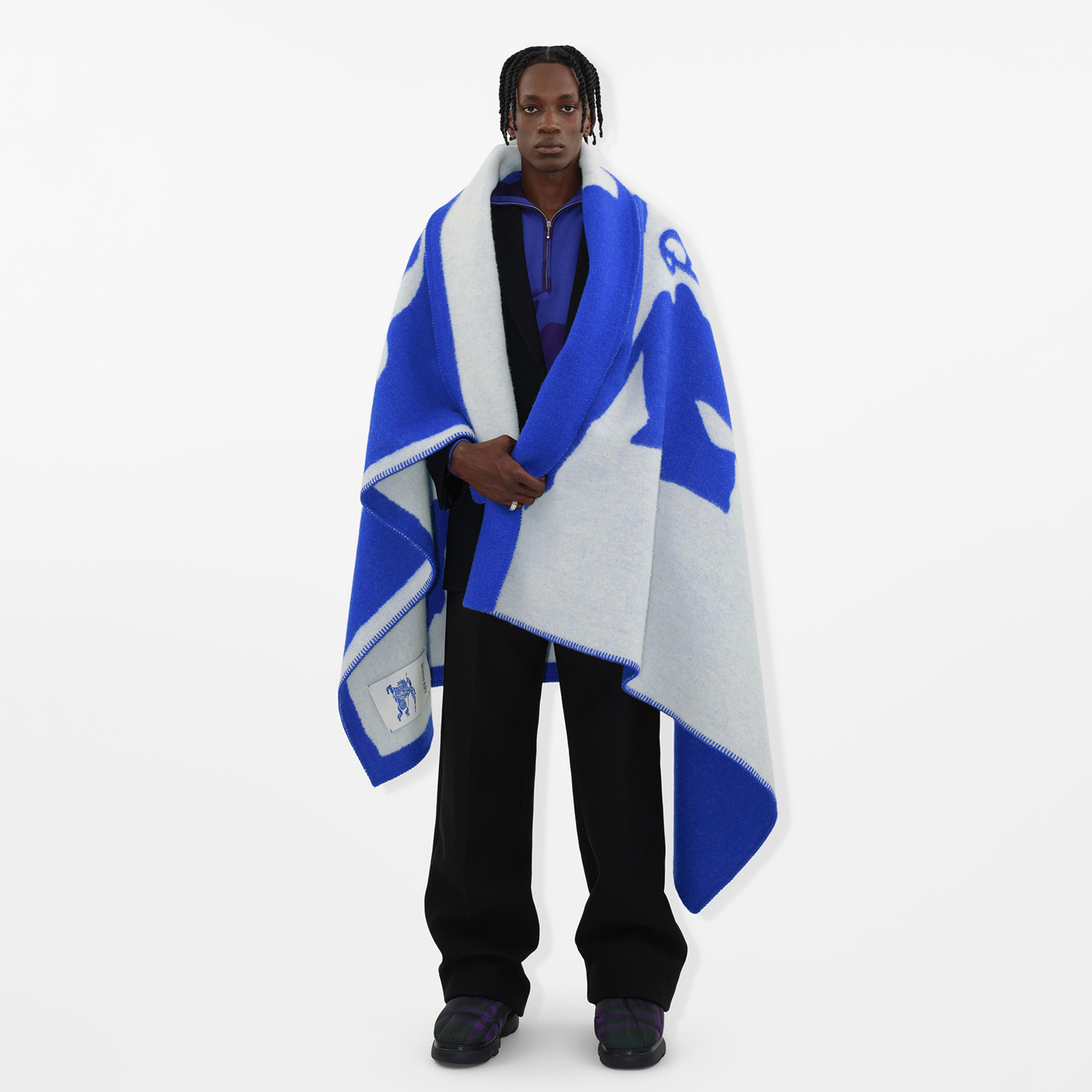 Burberry Unisex Mavi Battaniye