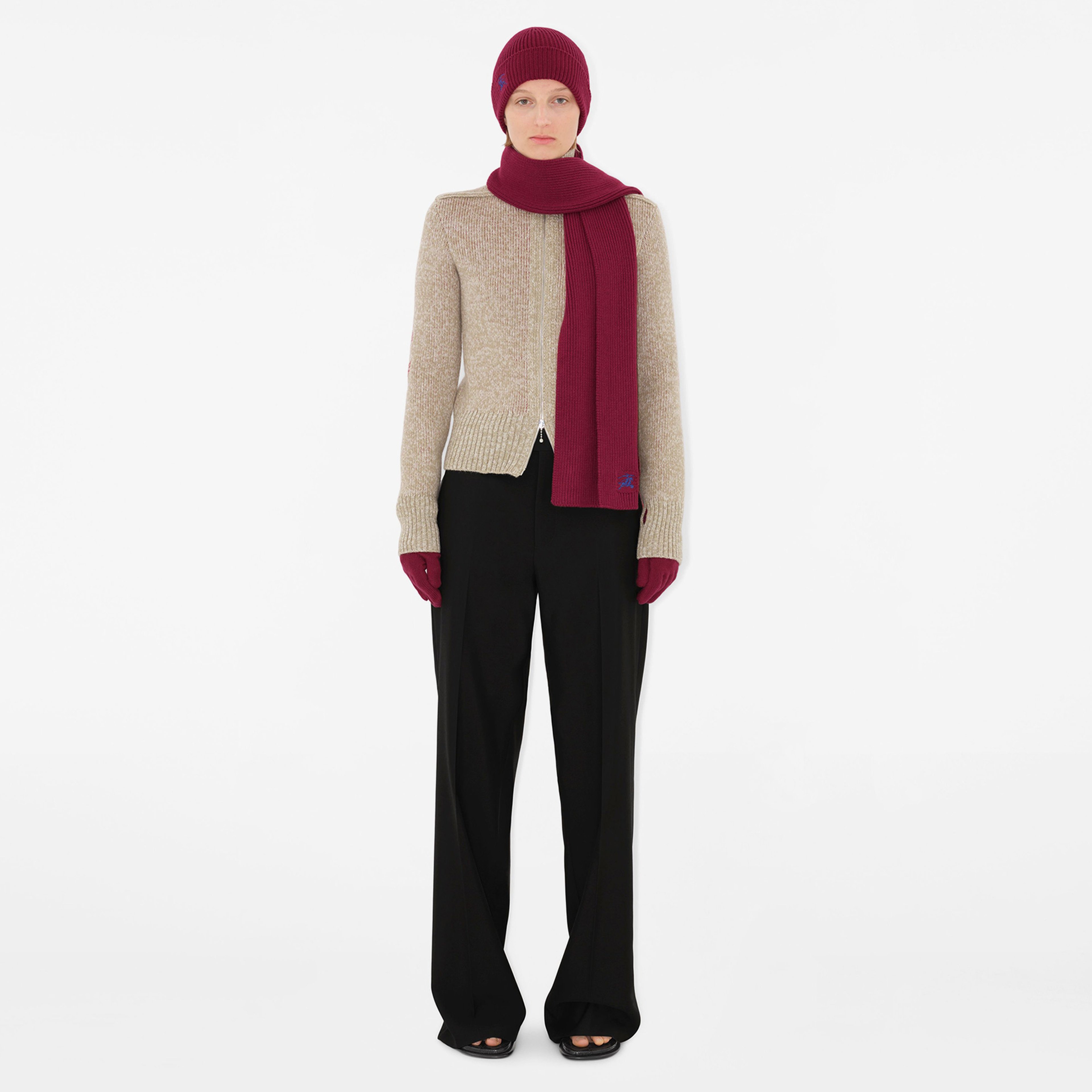 Burberry Unisex Bordo Atkı