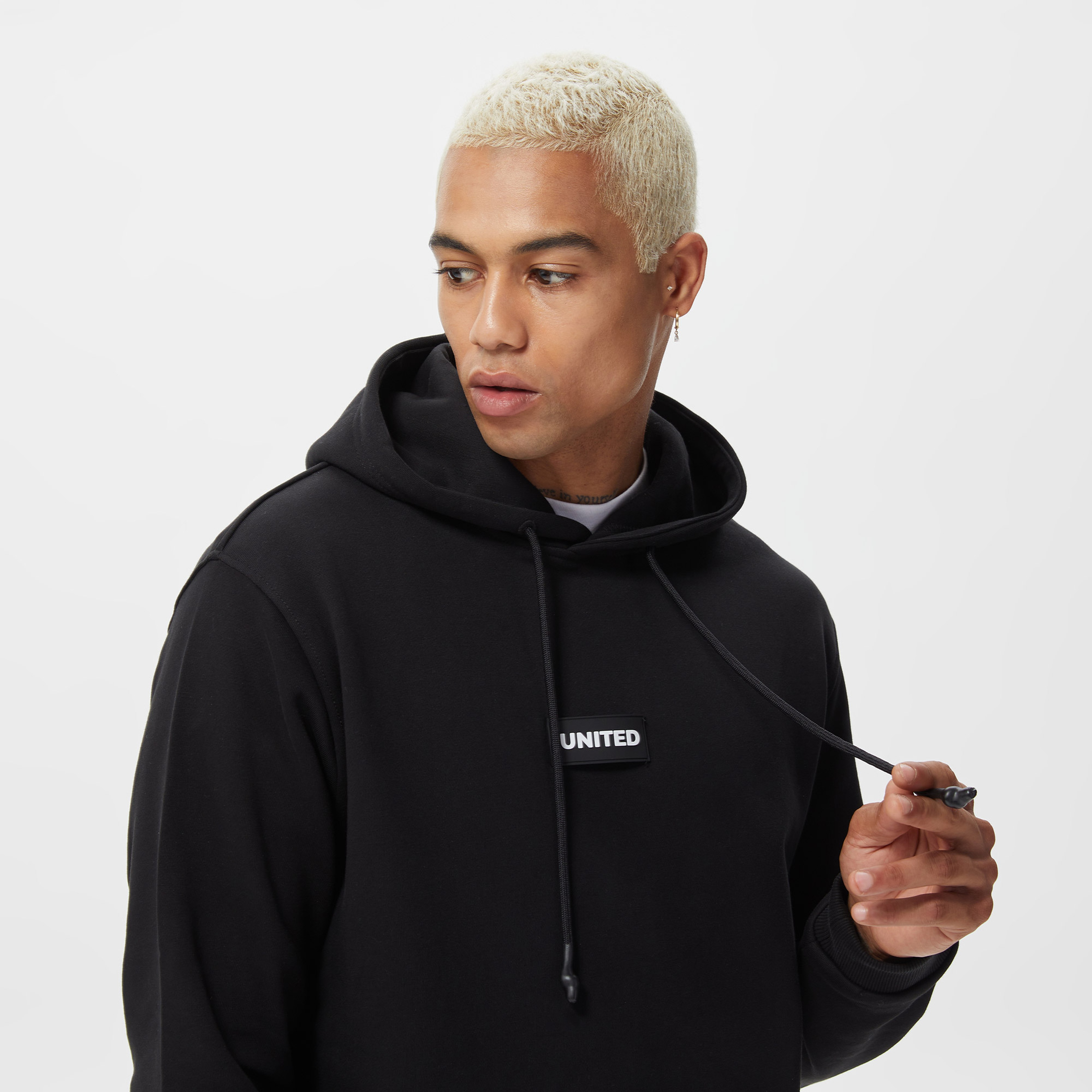 UNITED4 1.0 Essentials Erkek Siyah Hoodie