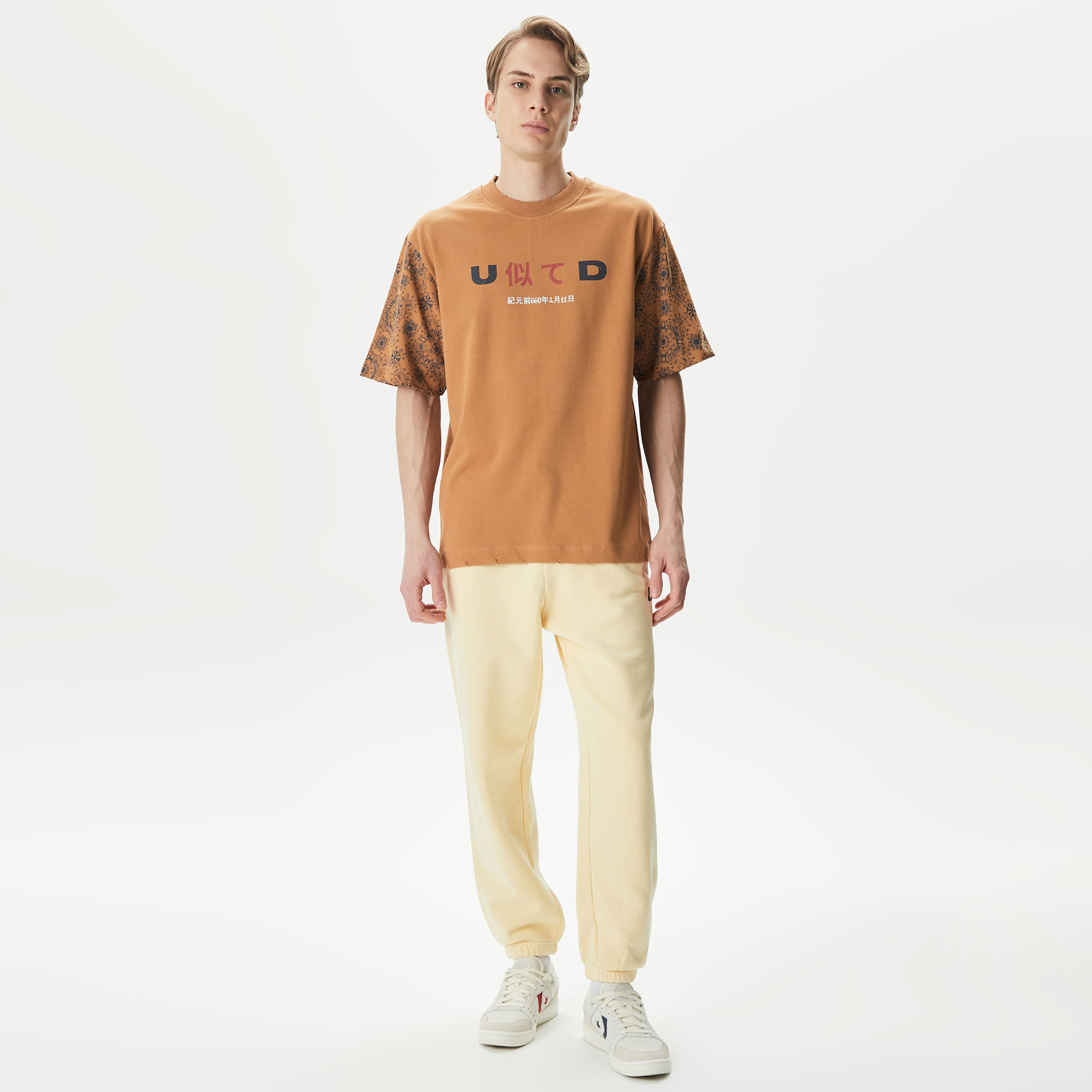 UNITED4 Erkek Kahverengi T-Shirt