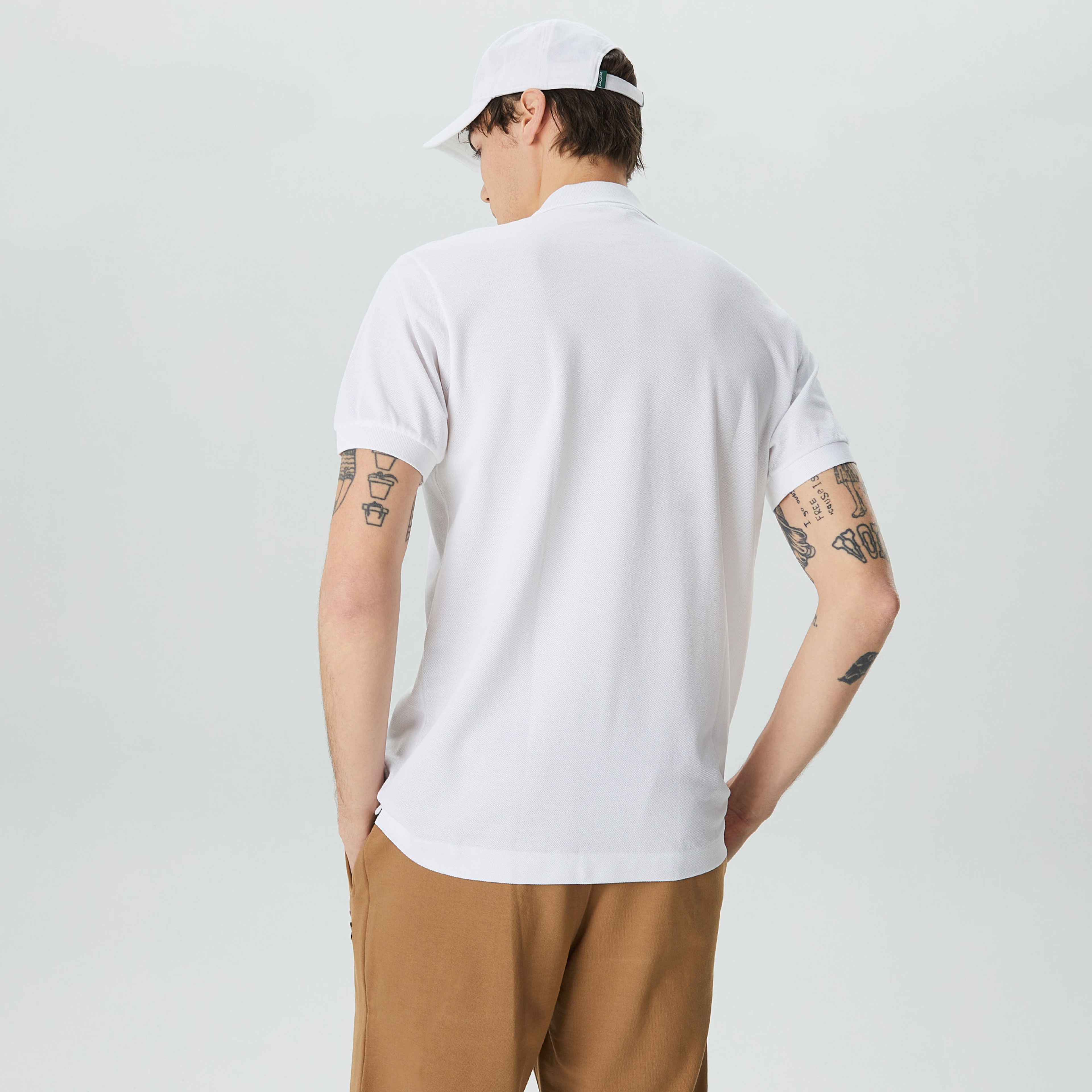 L.12.12 Erkek Classic Fit Beyaz Polo