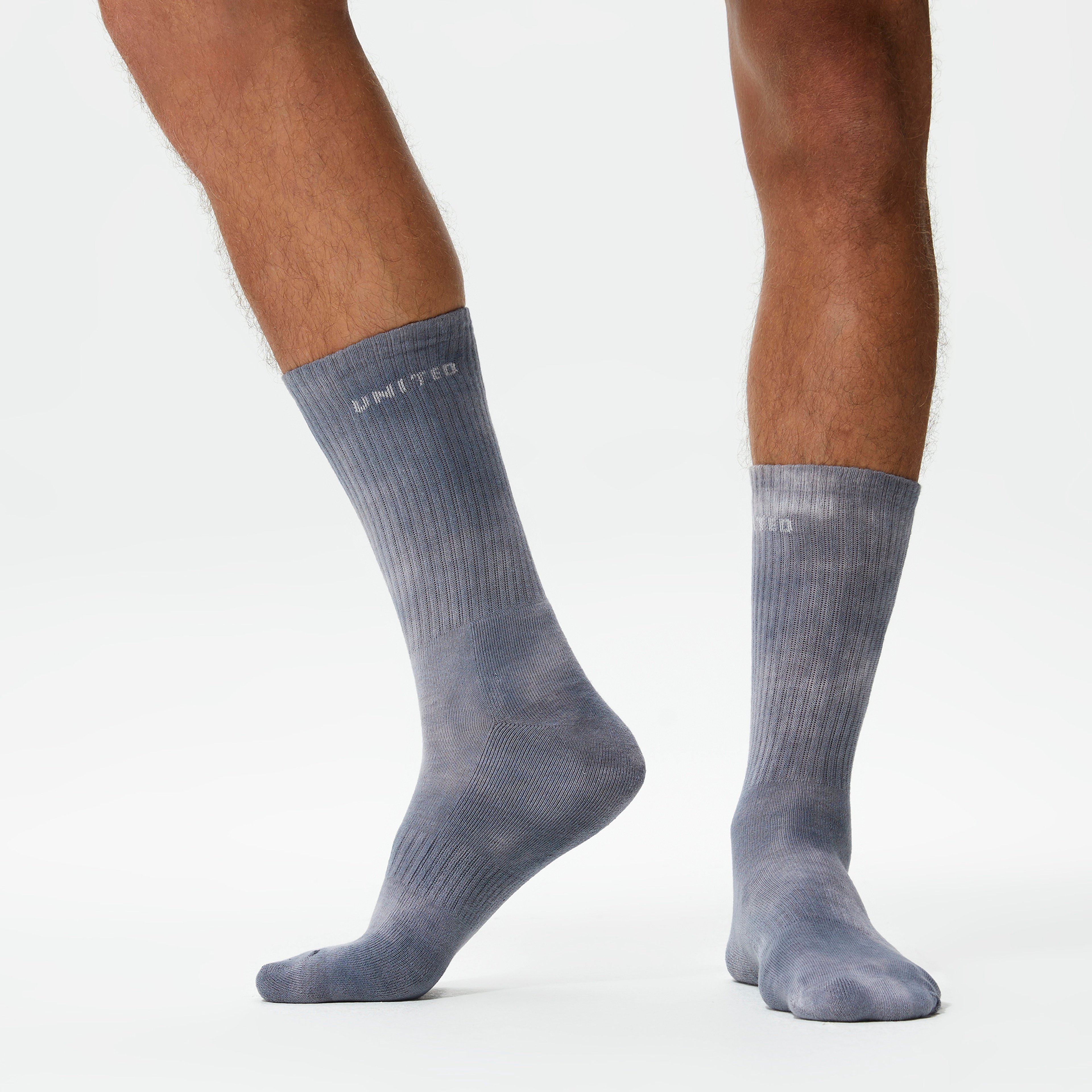 UNITED4 Unisex Gri/Kahverengi 2'li Çorap