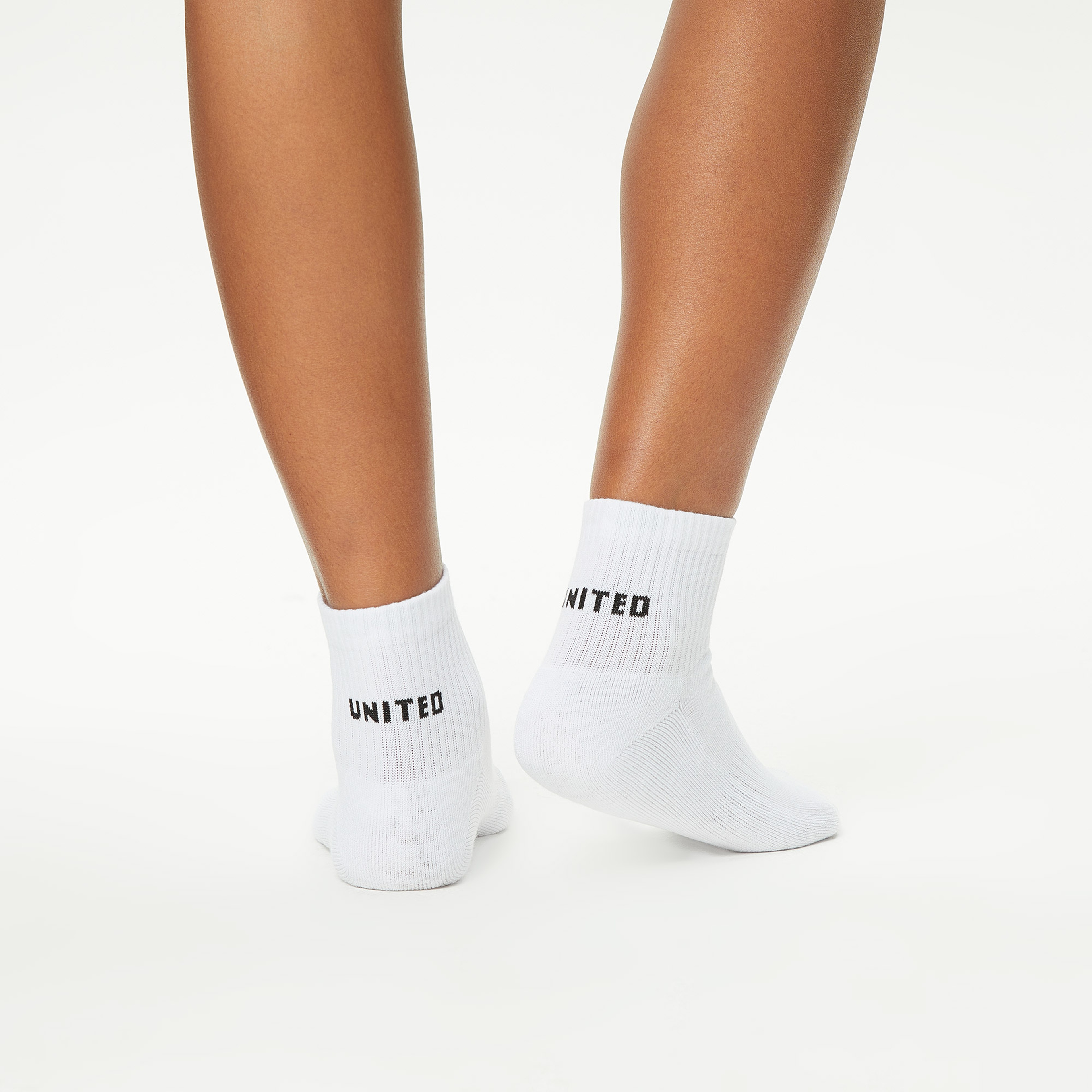 UNITED4 Classic Unisex Siyah/Beyaz 2'li Çorap