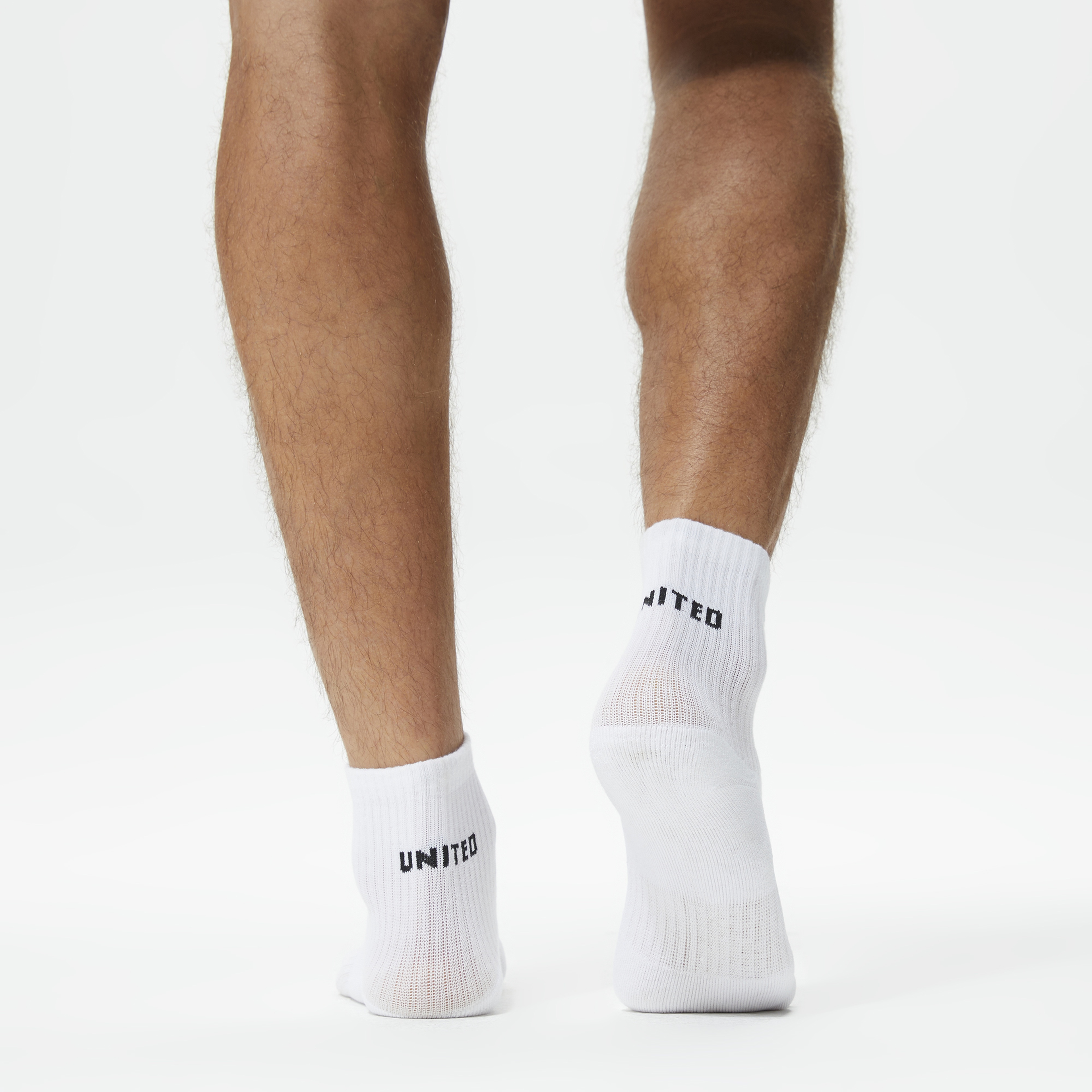 UNITED4 Classic Unisex Siyah/Beyaz 2'li Çorap