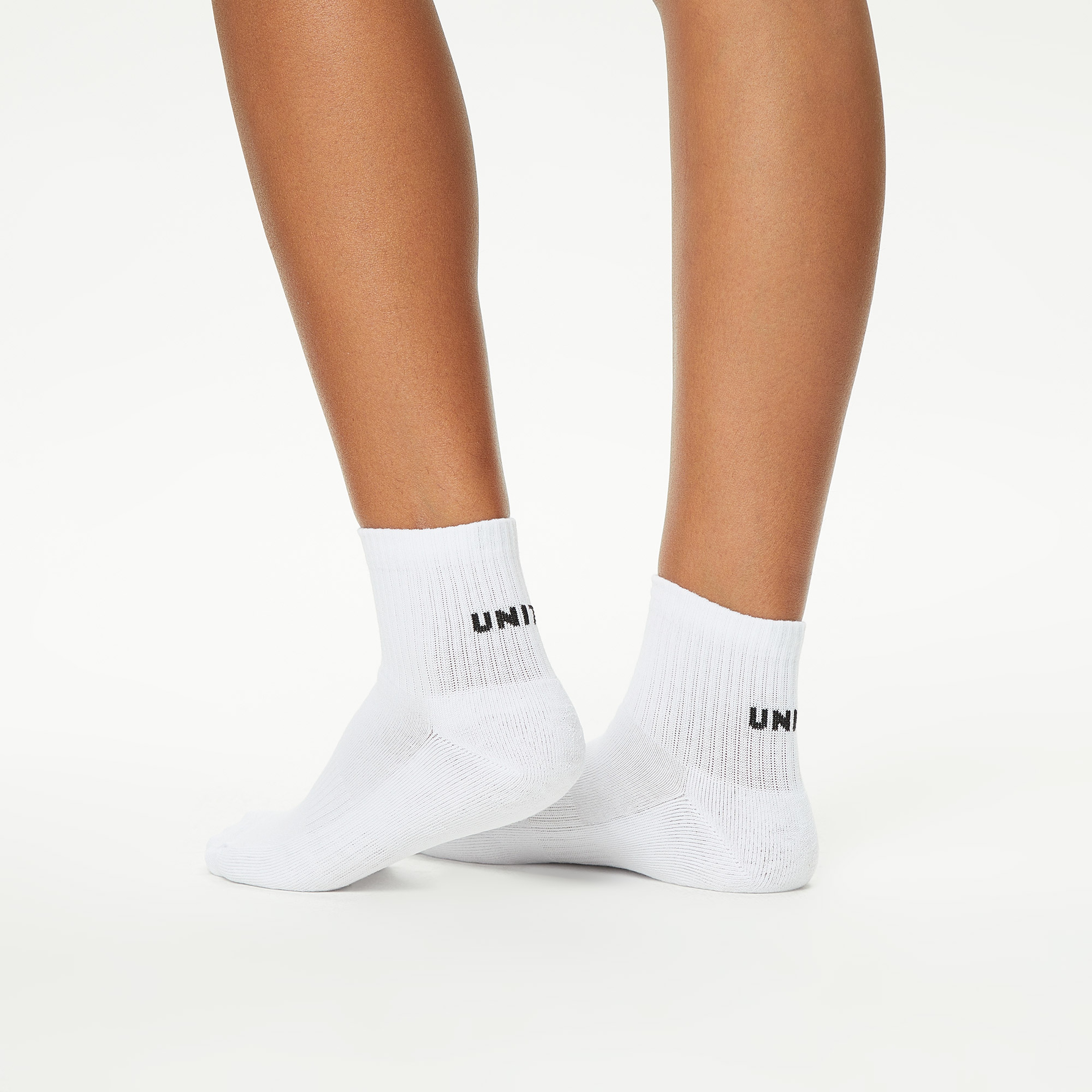 UNITED4 Classic Unisex Siyah/Beyaz 2'li Çorap