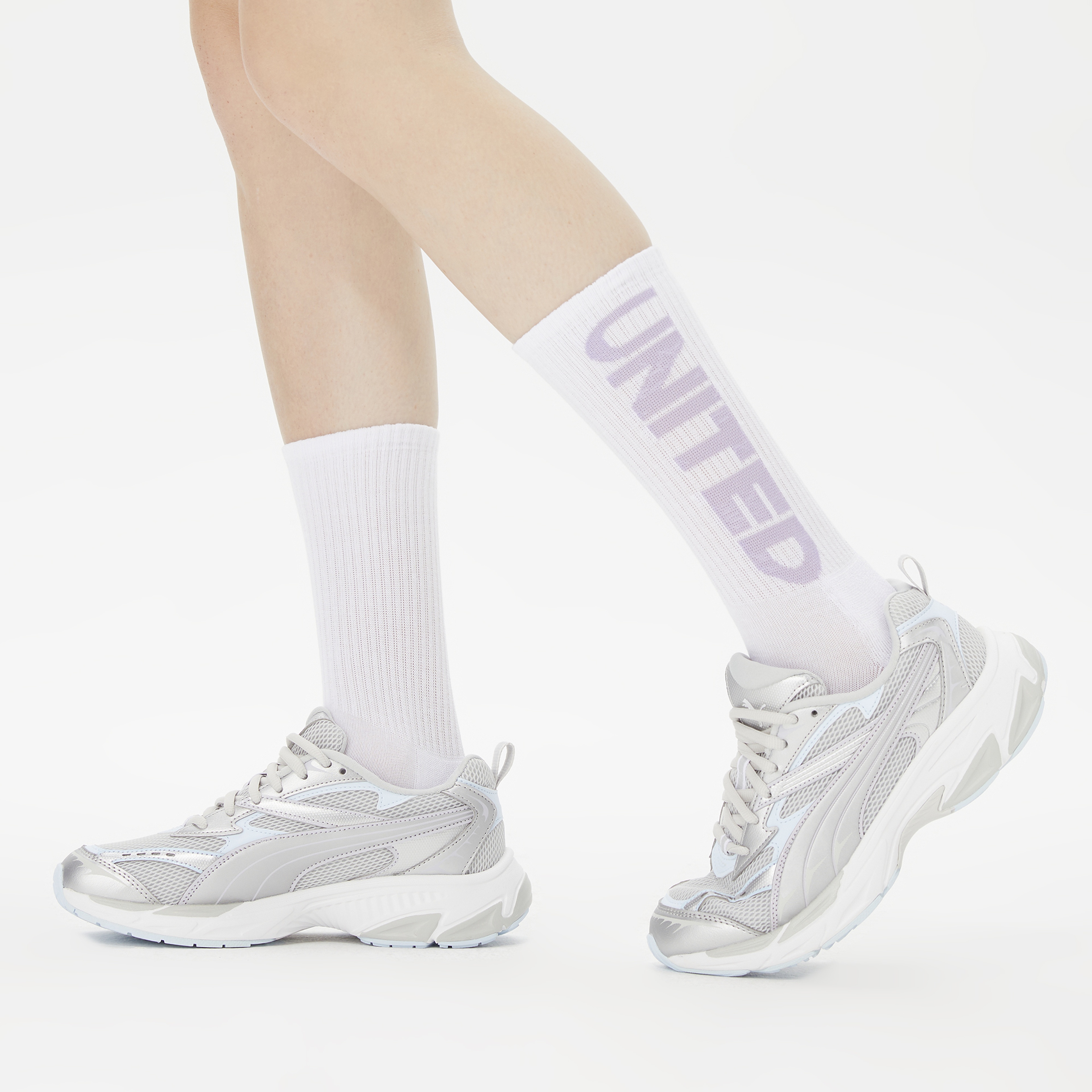 UNITED4 Classic Kadın Beyaz 2'li Çorap