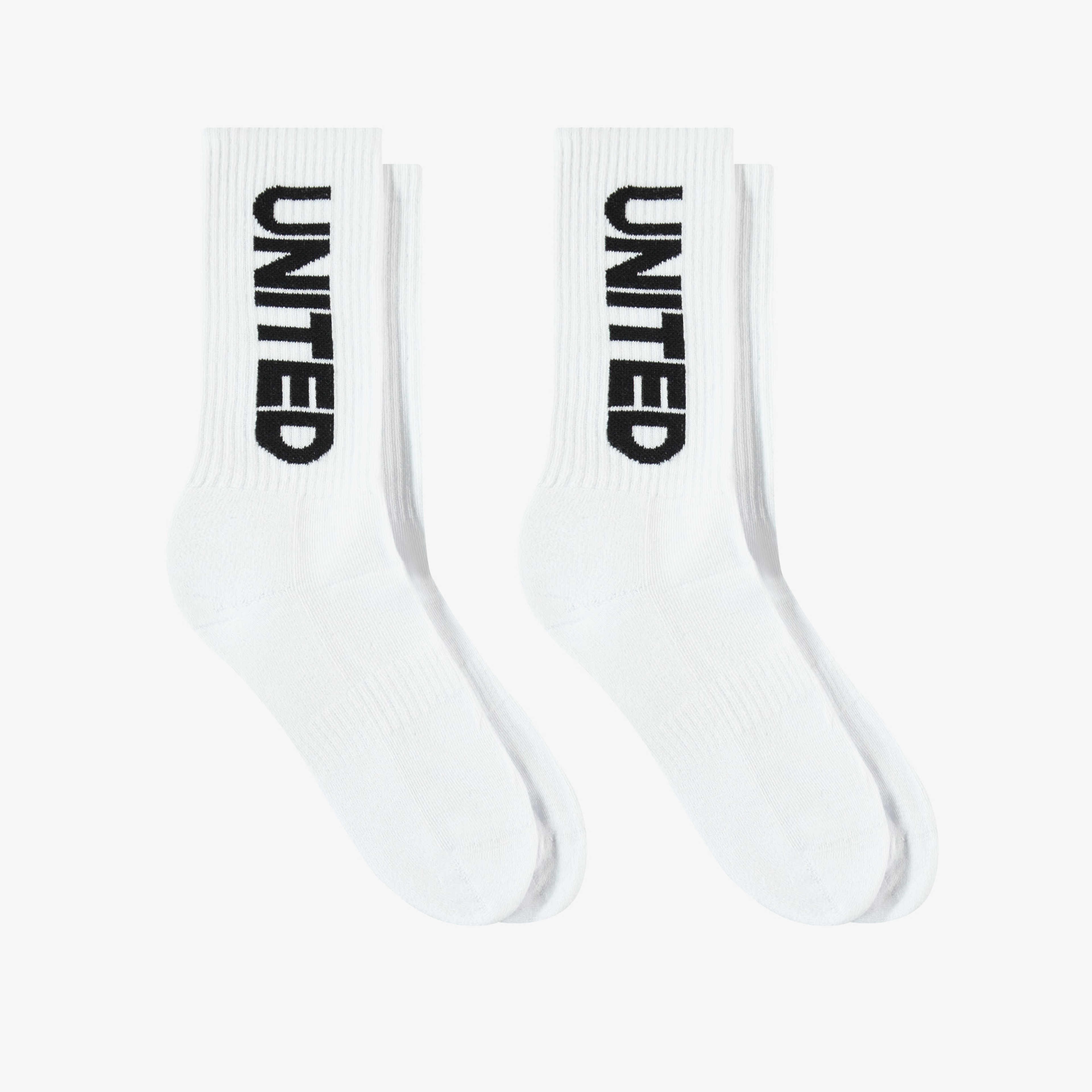 UNITED4 Classic Unisex Beyaz 2'li Çorap