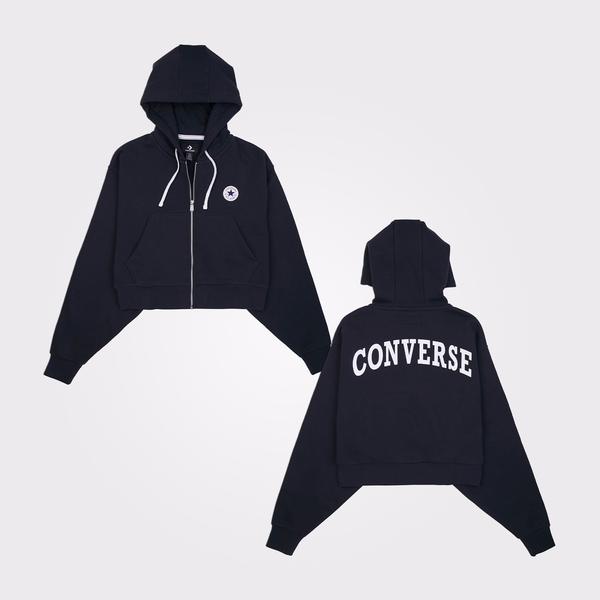 Converse Retro Full-Zip Kadın Siyah Eşofman Üstü