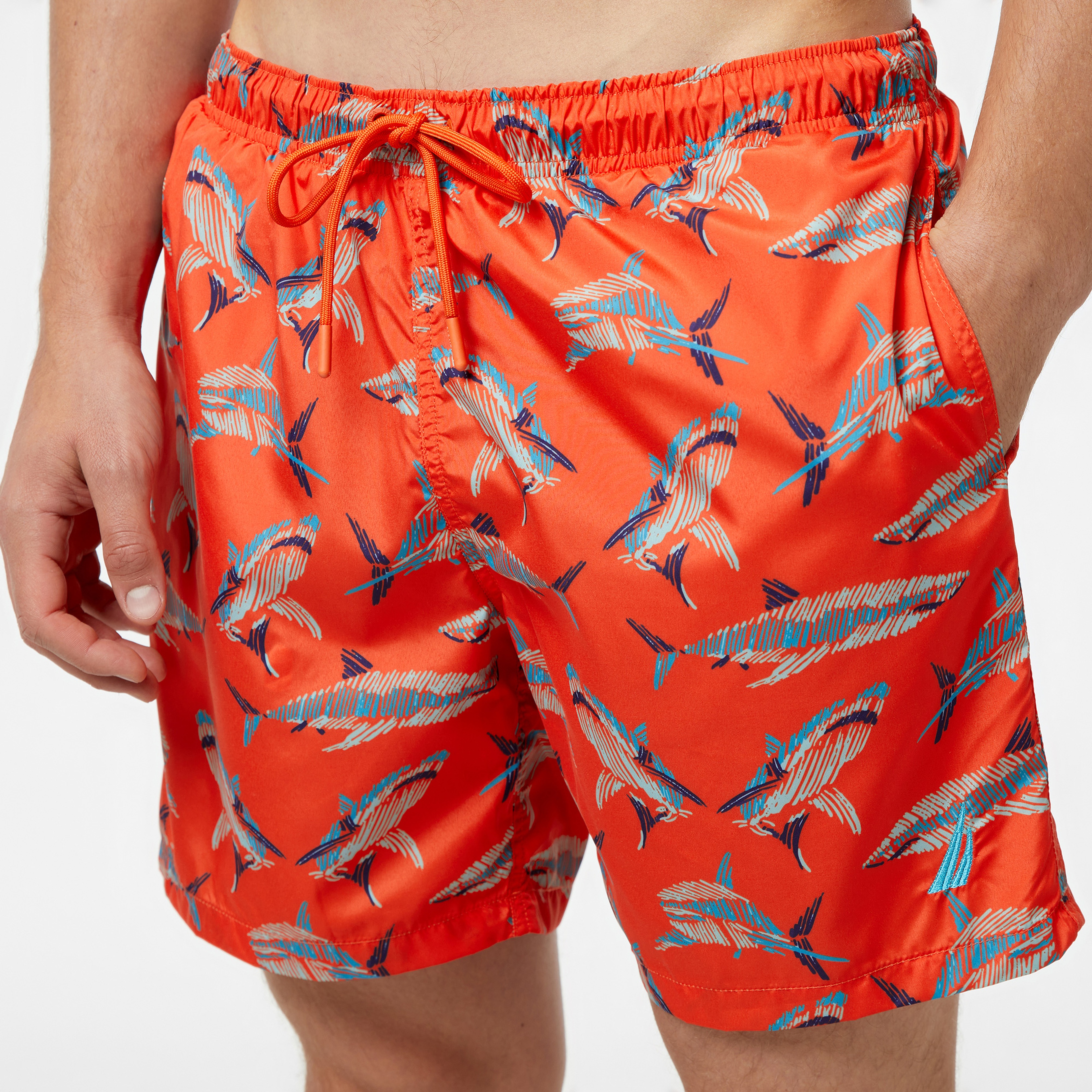 Nautica Classic Erkek Turuncu Deniz Şortu