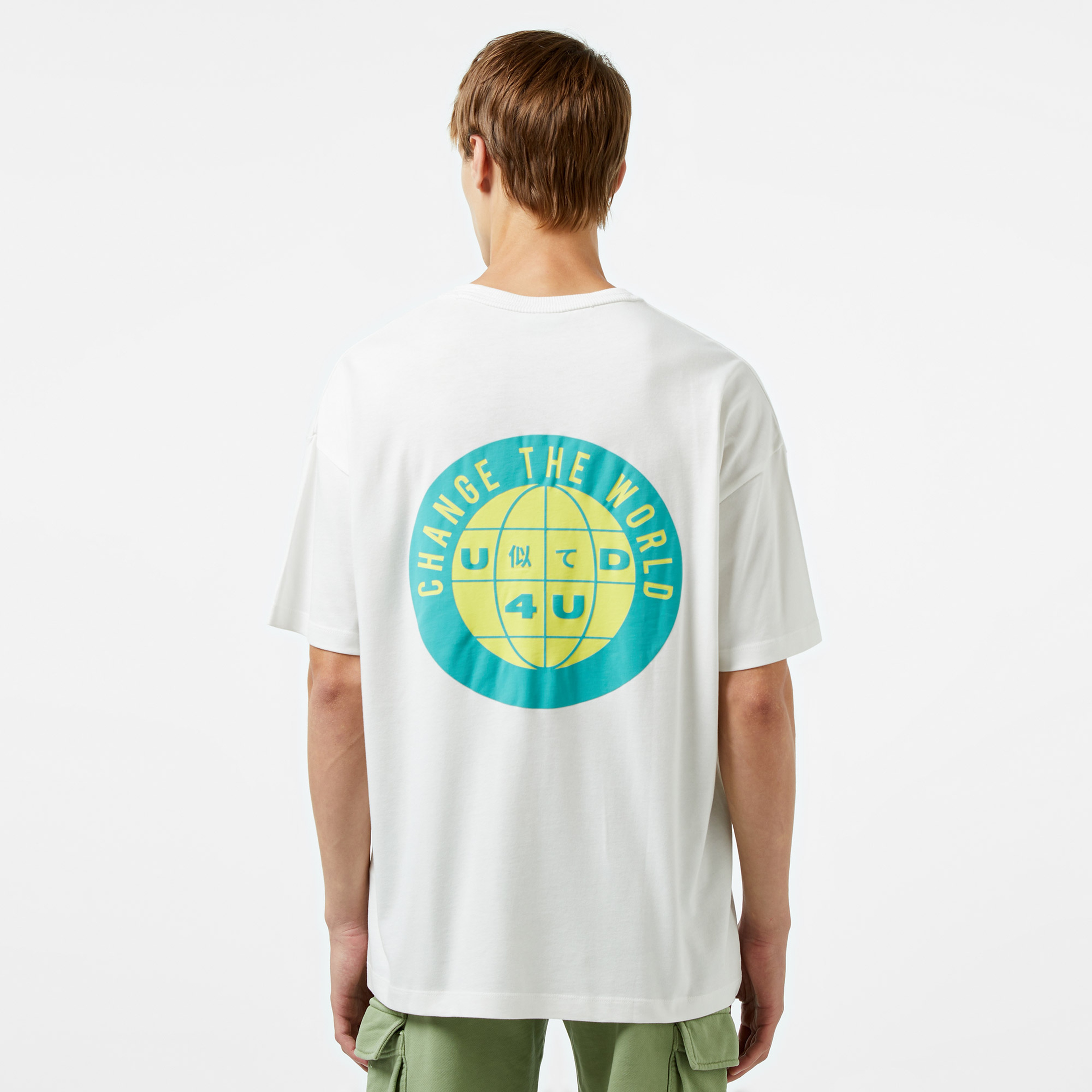 UNITED4 Erkek Beyaz T-Shirt