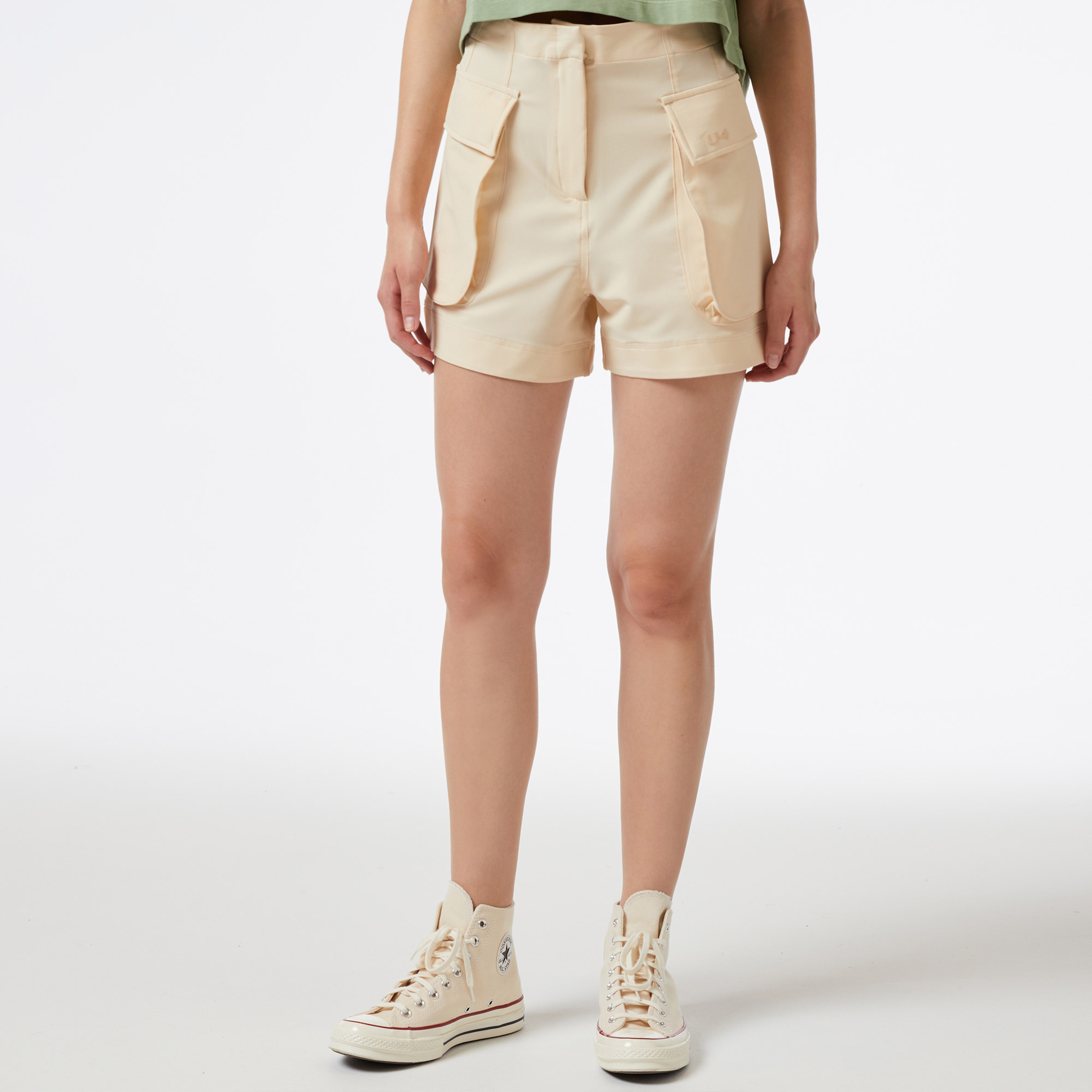 UNITED4 Kadın Krem Şort