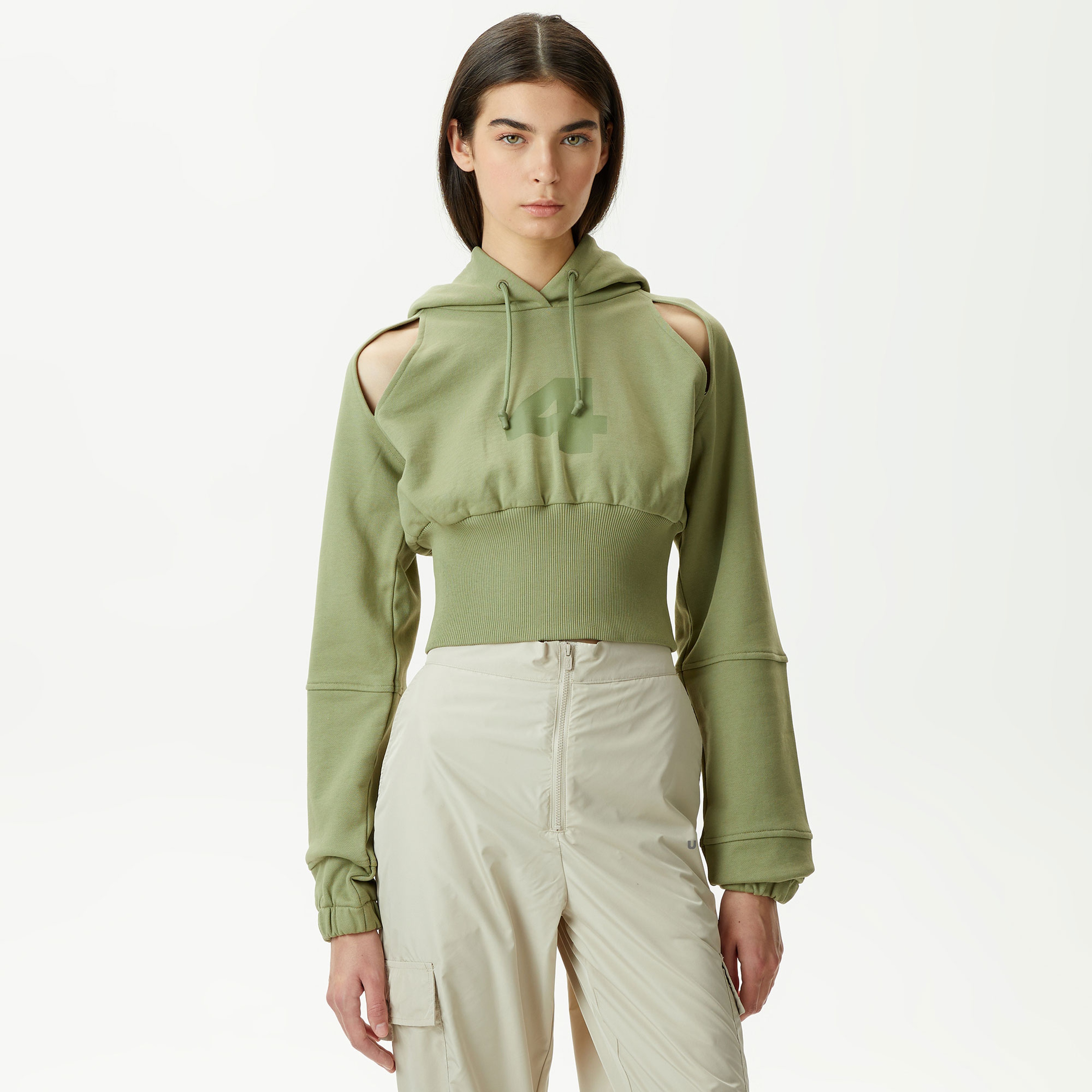 UNITED4 Kadın Haki Sweatshirt