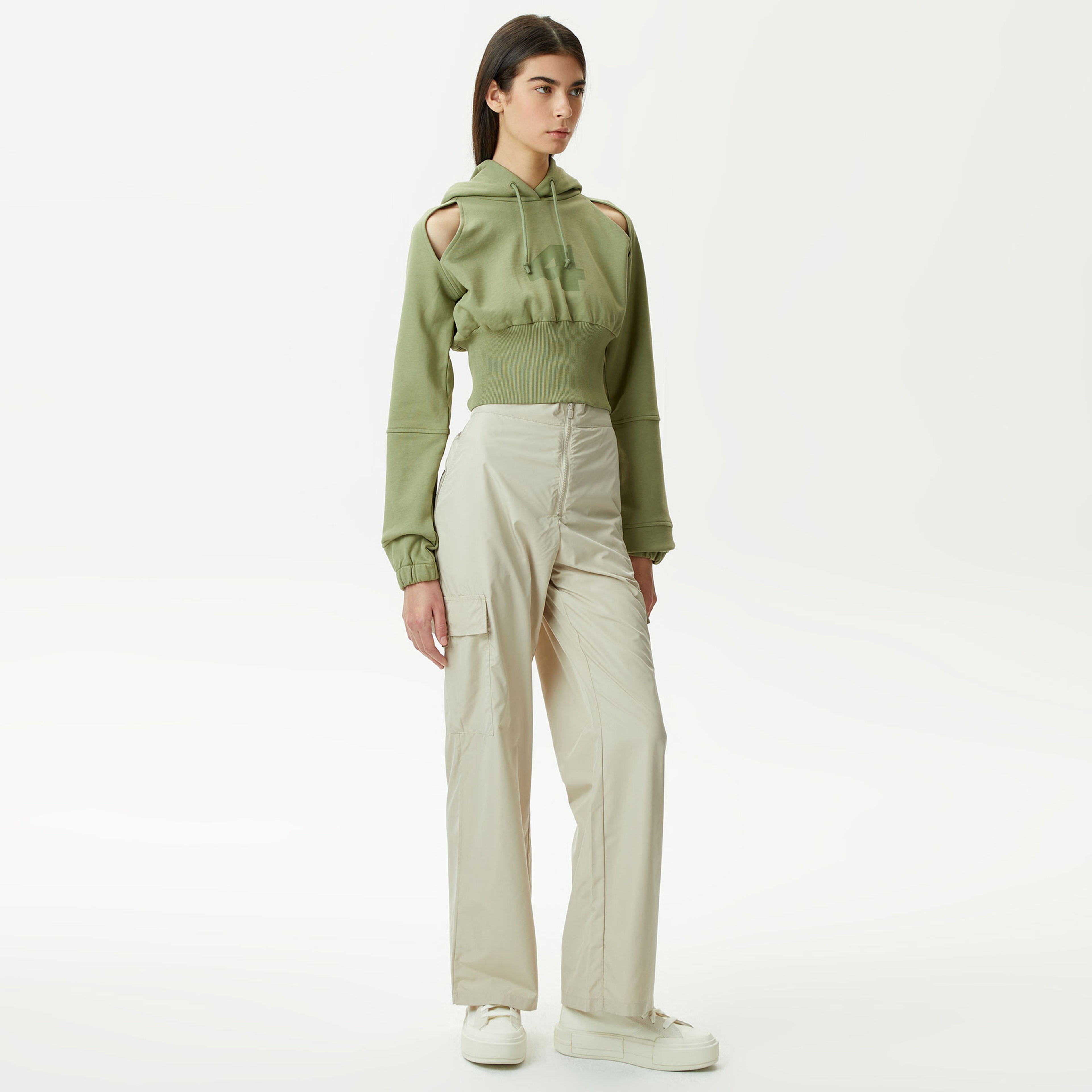 UNITED4 Kadın Haki Sweatshirt