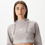 UNITED4 Kadın Gri Crop Sweatshirt