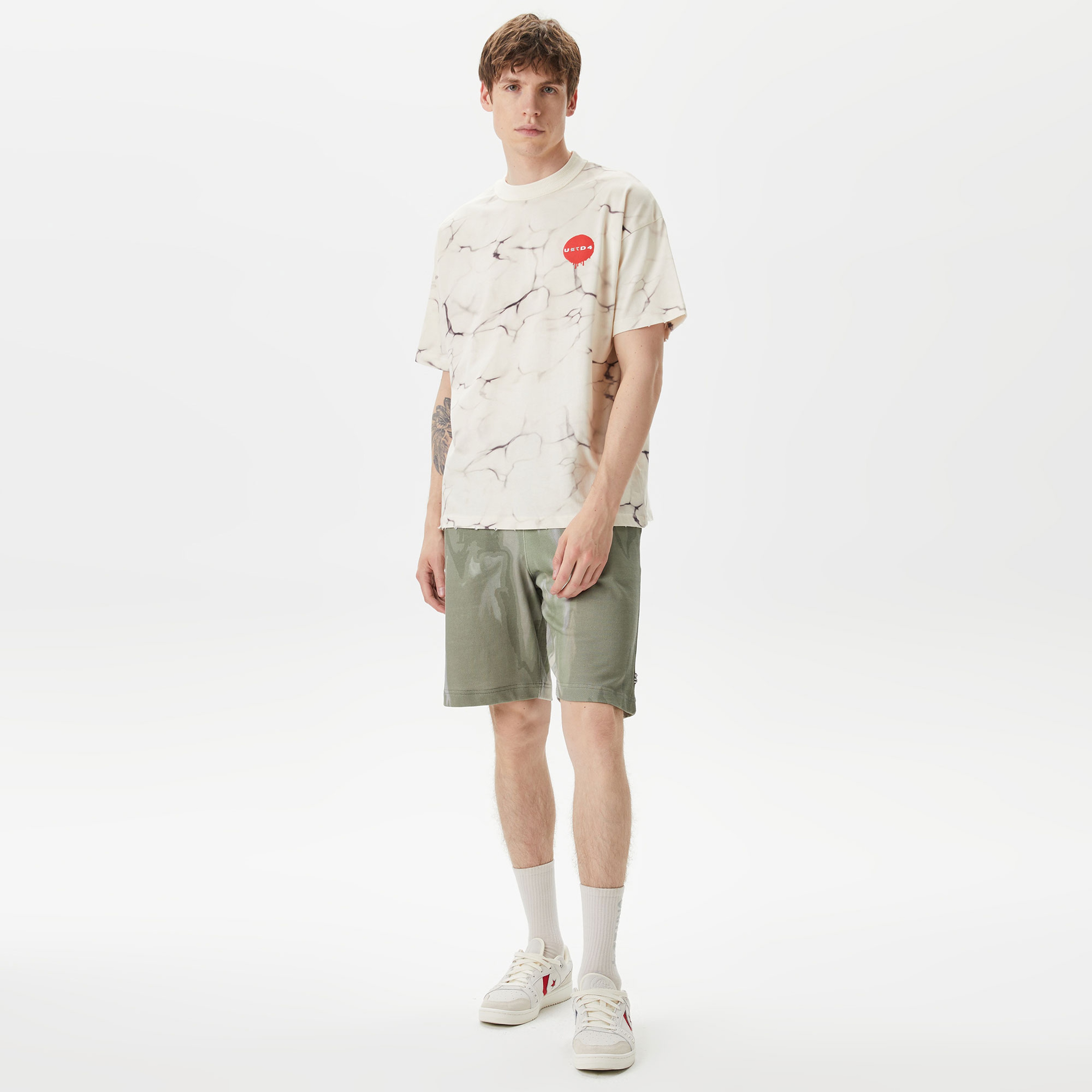 UNITED4 Erkek Krem T-Shirt