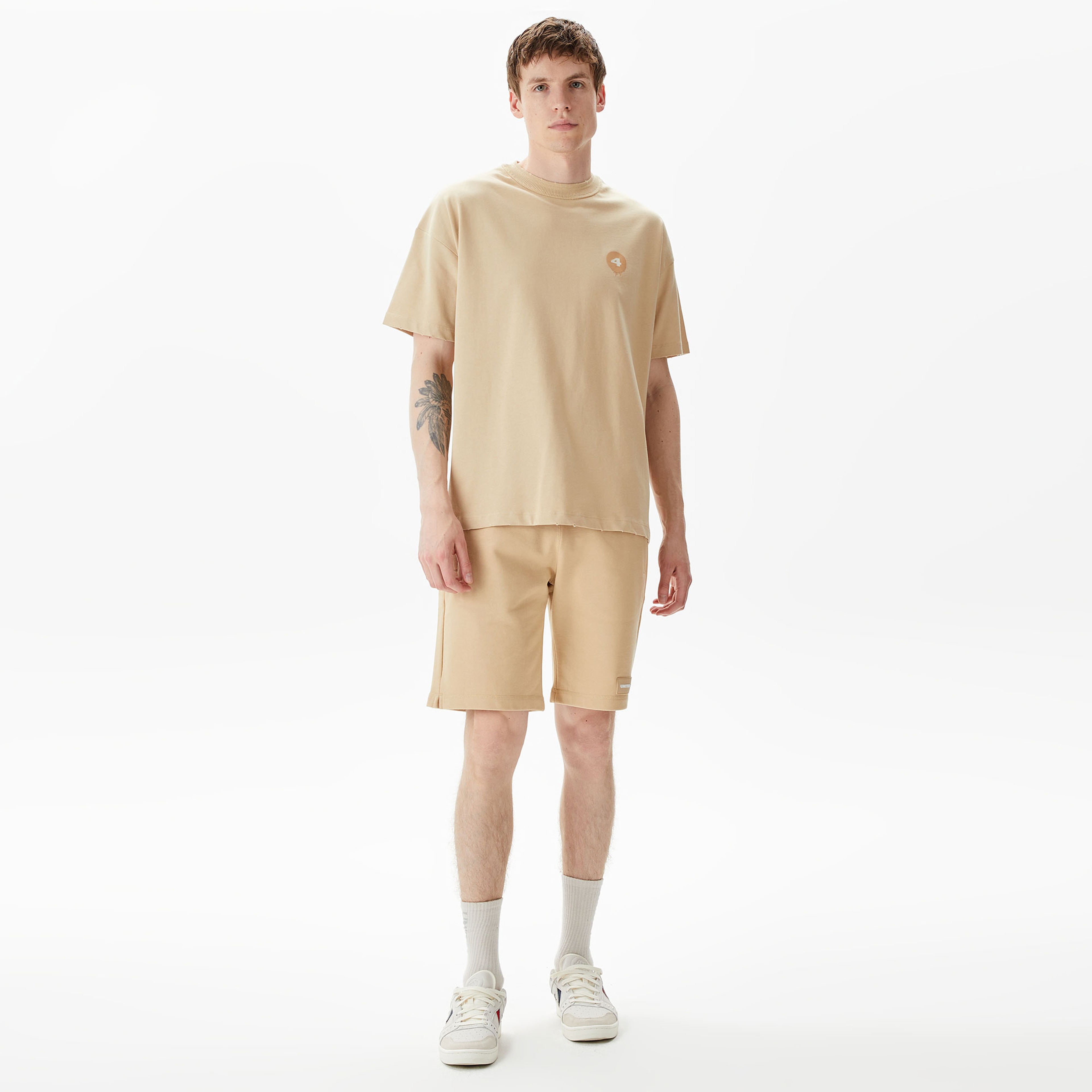 UNITED4 Erkek Krem T-Shirt