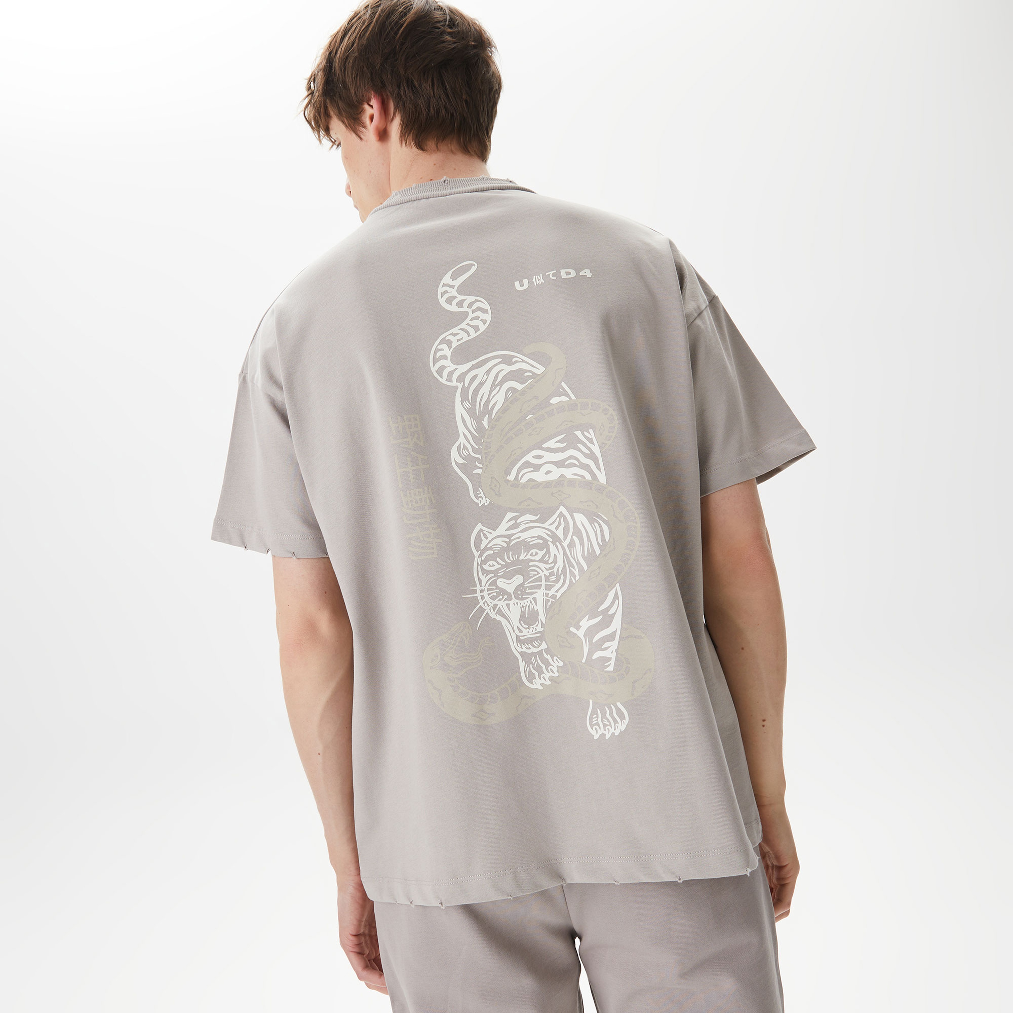 UNITED4 Erkek Gri T-Shirt