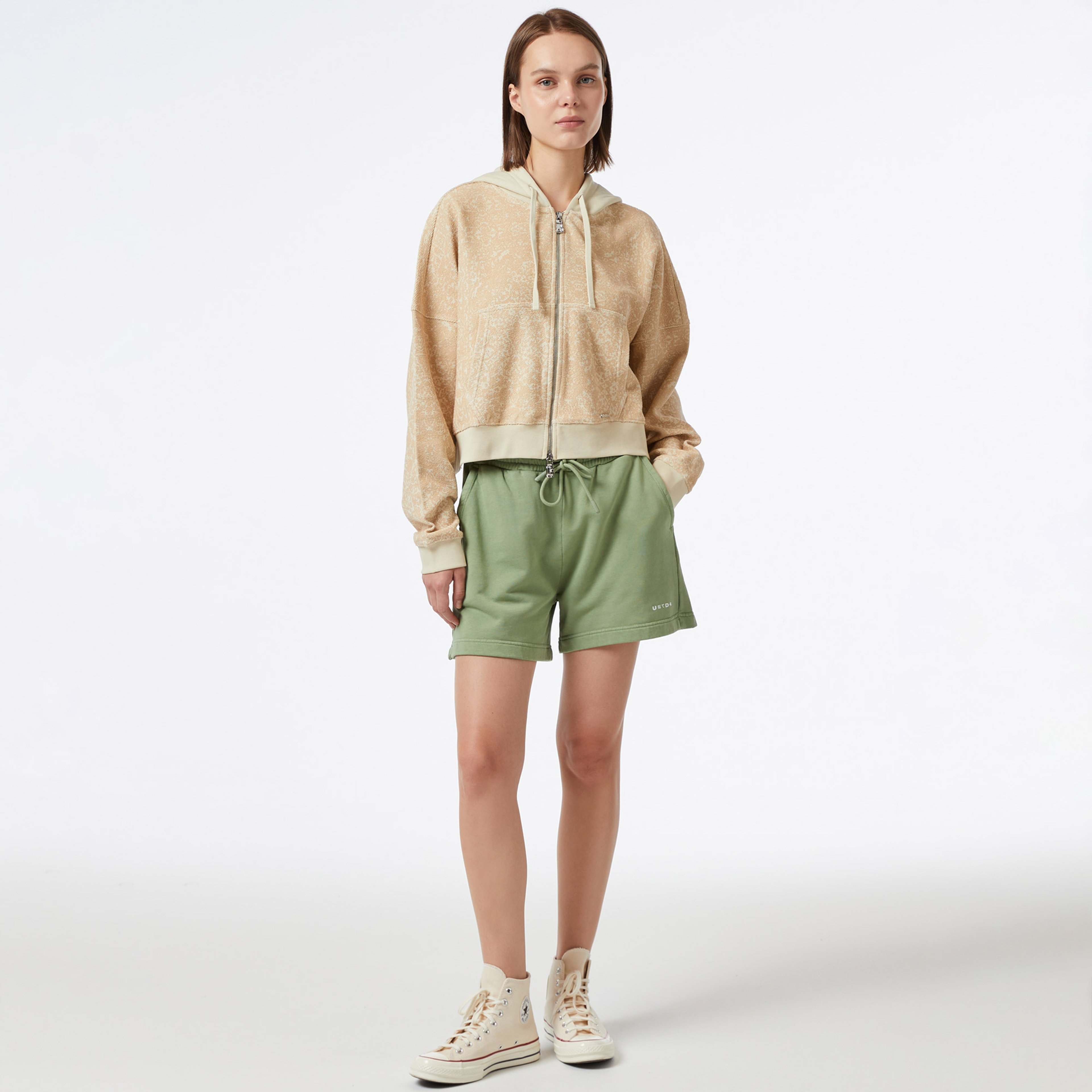 UNITED4 Kadın Haki Şort