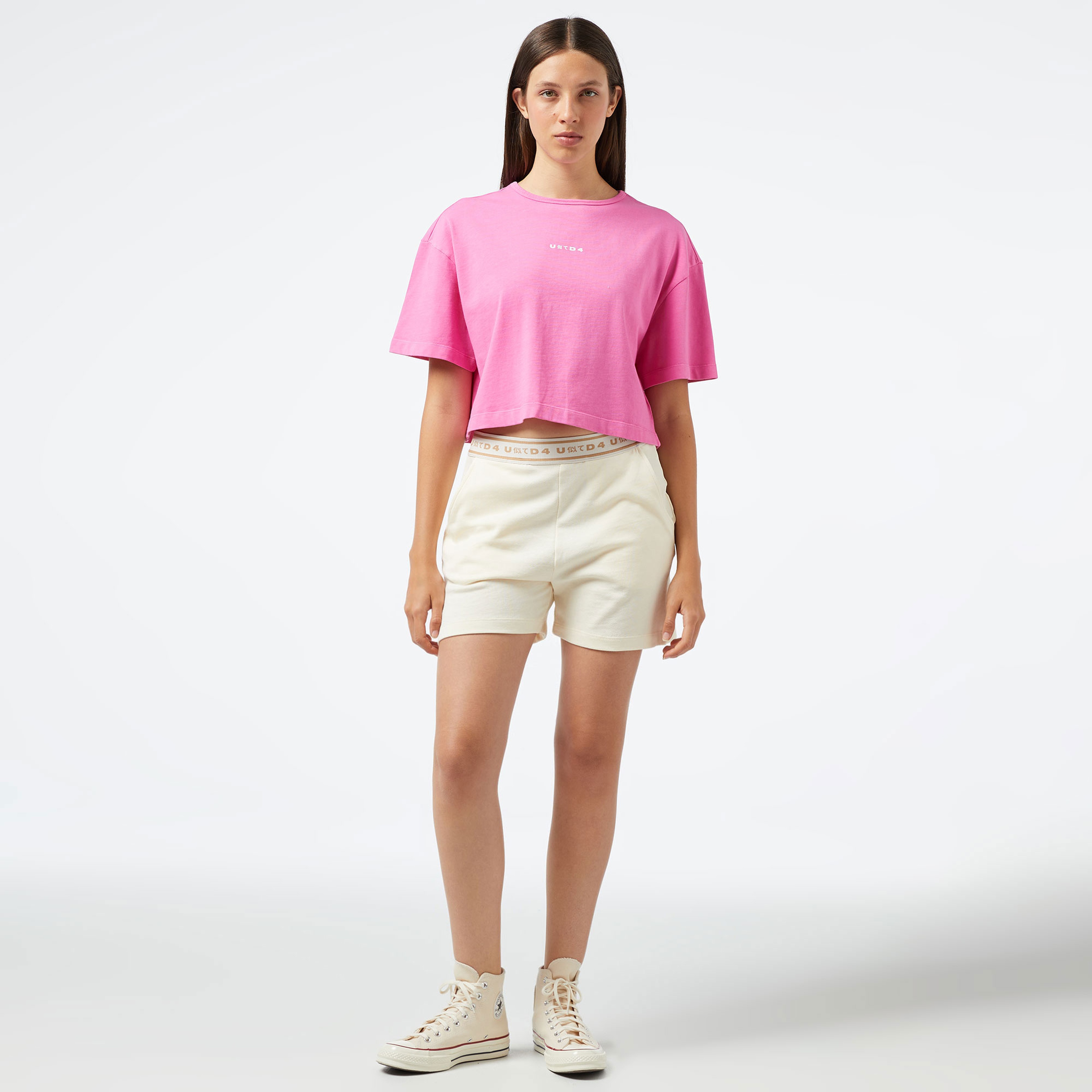UNITED4 Kadın Krem Şort