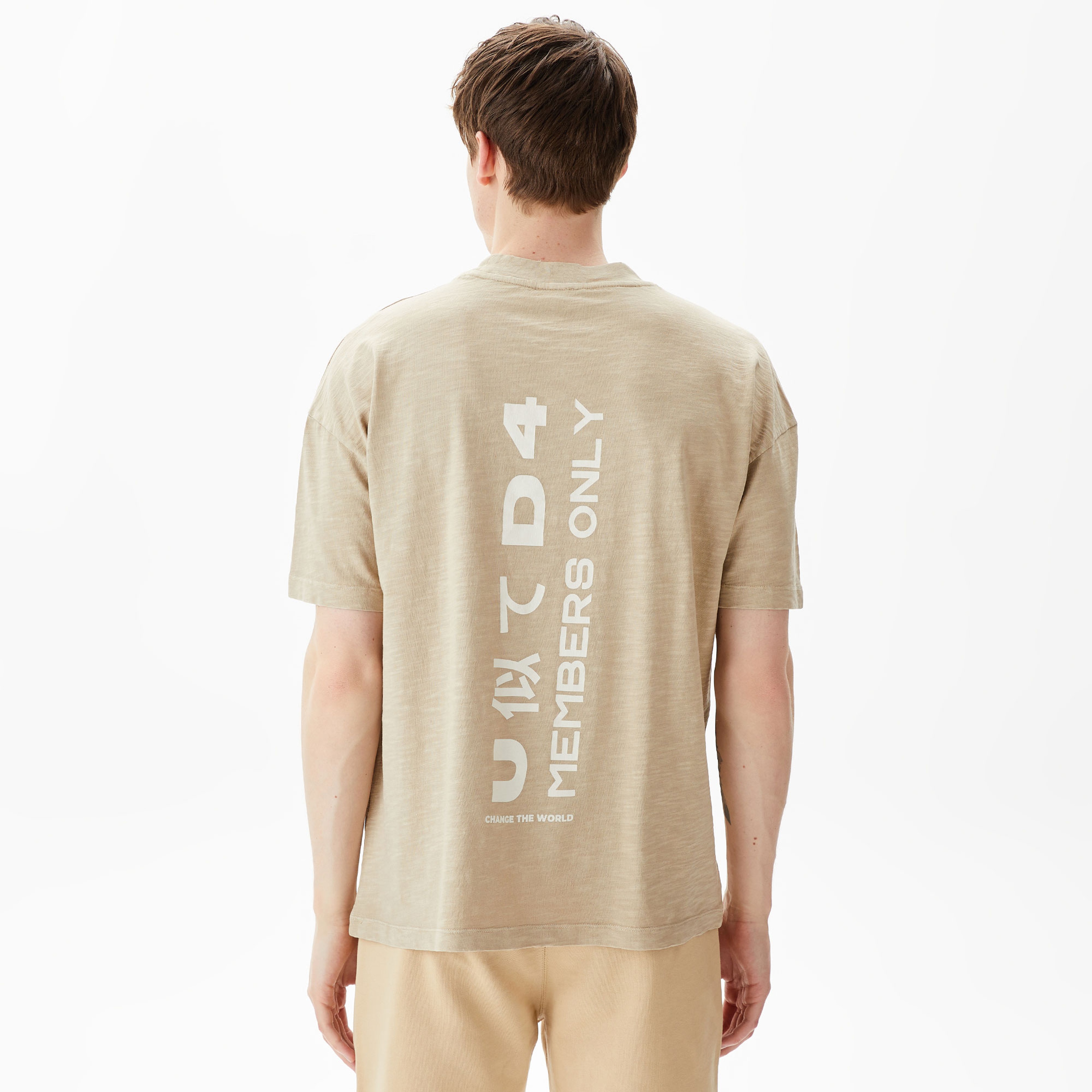 UNITED4 Erkek Krem T-Shirt