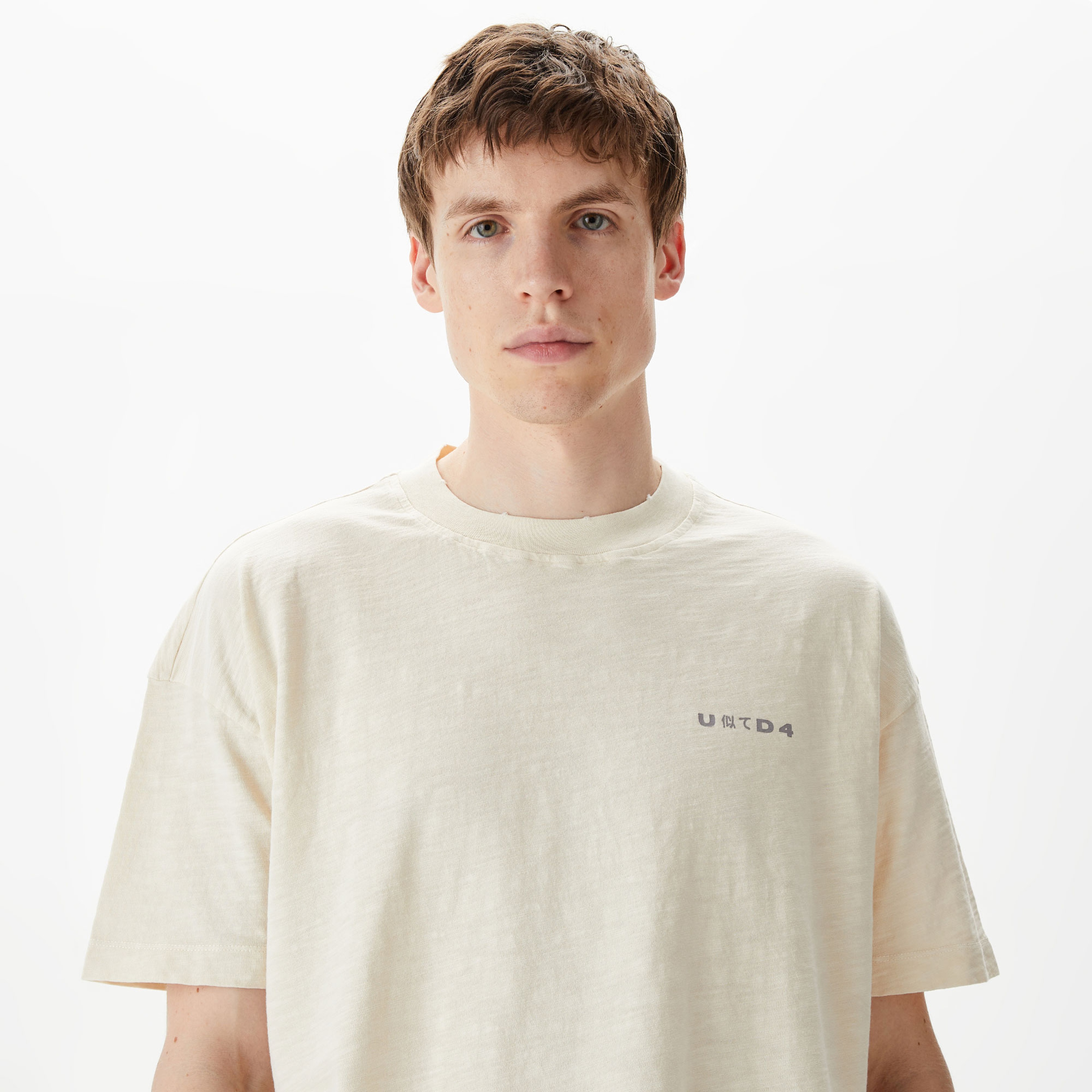 UNITED4 Classic Erkek Krem T-Shirt