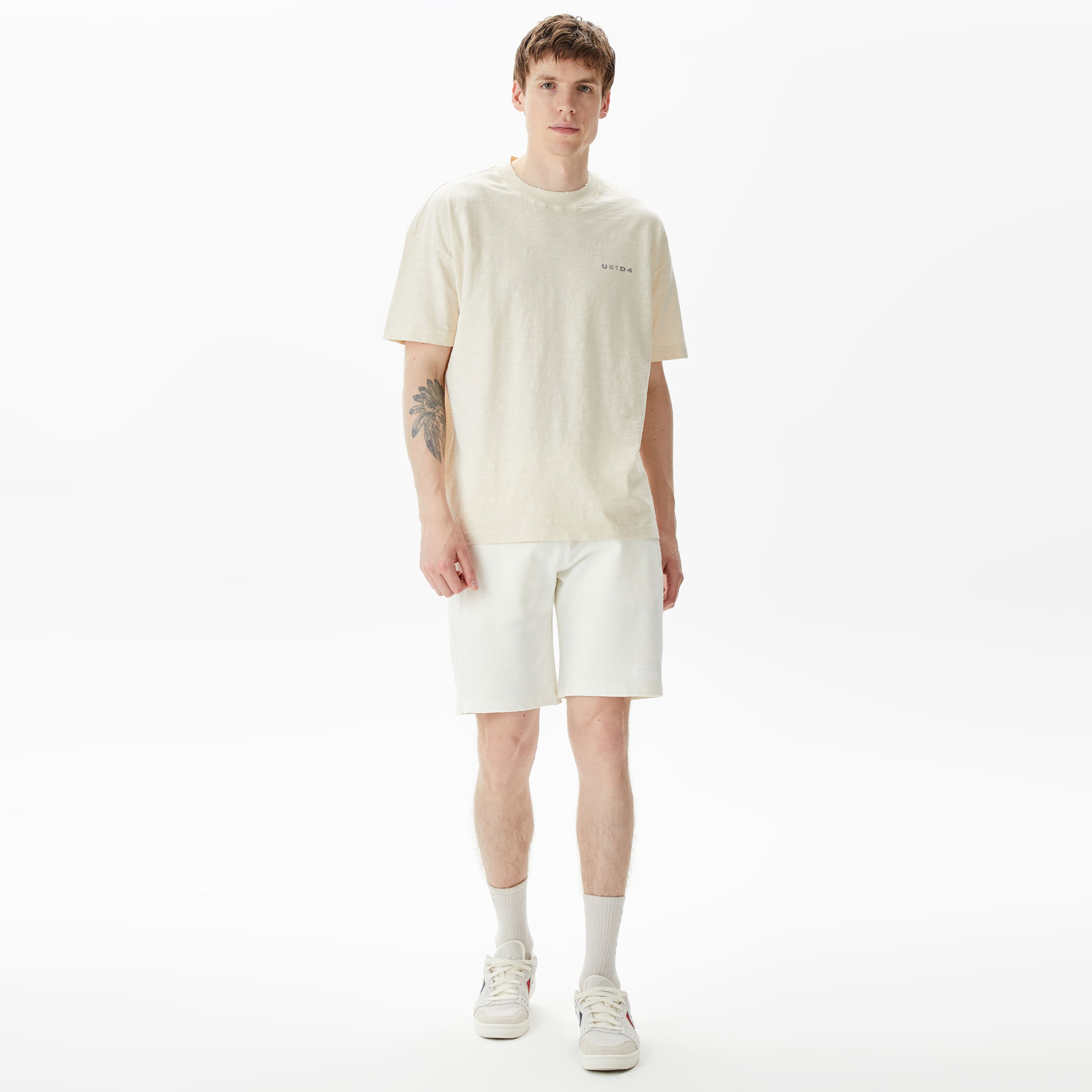 UNITED4 Classic Erkek Krem T-Shirt