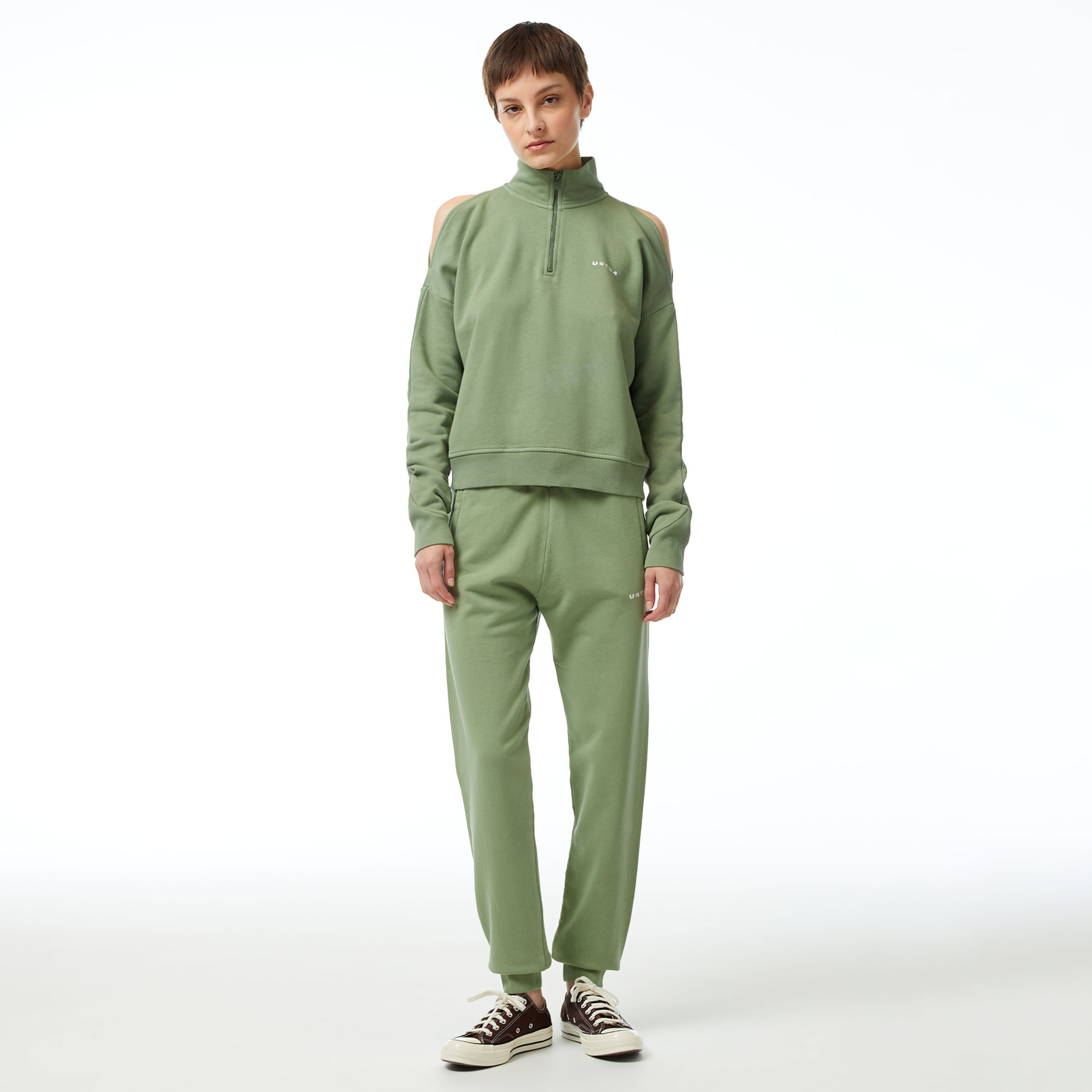 UNITED4 Classic Kadın Haki Sweatshirt