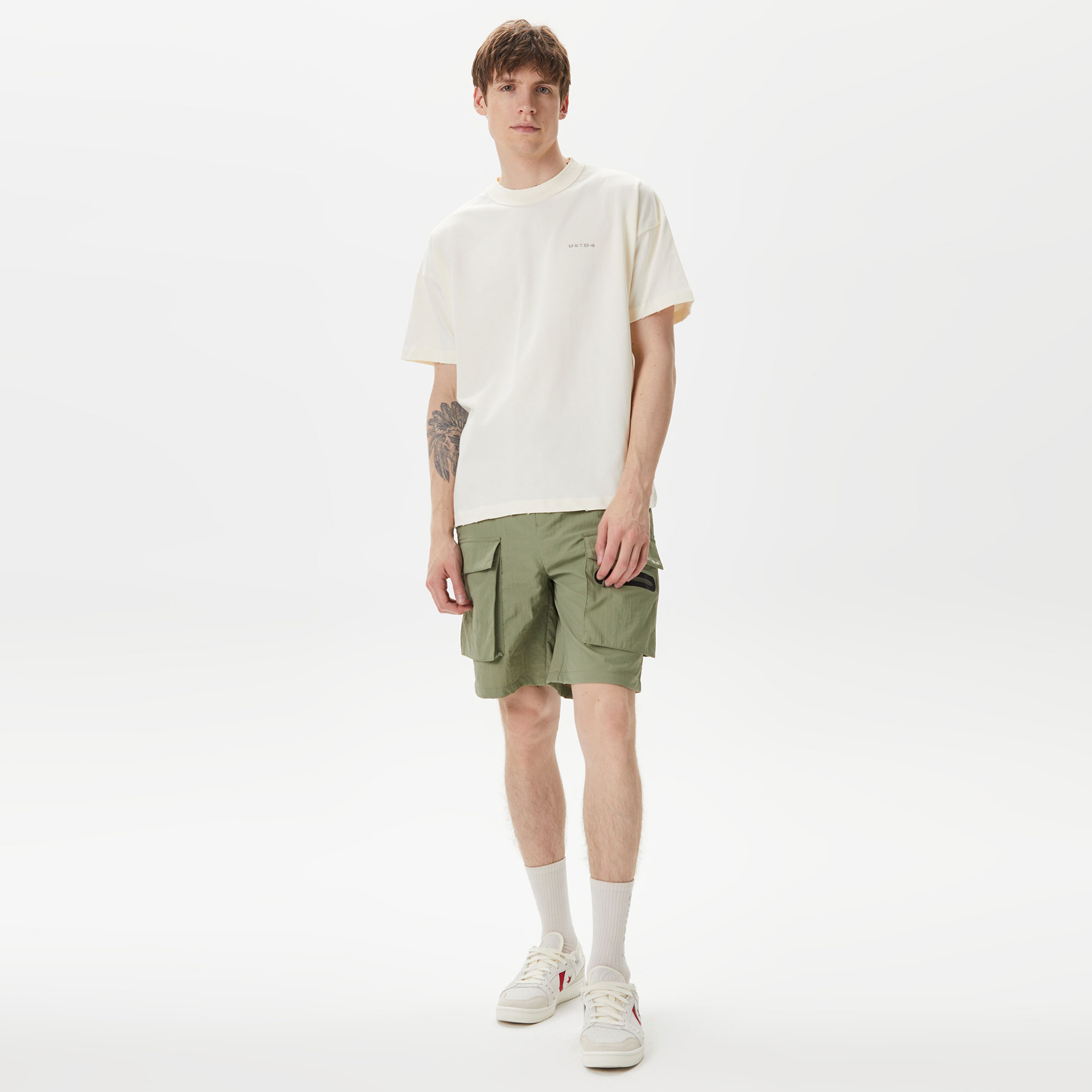 UNITED4 Classic Erkek Krem T-Shirt