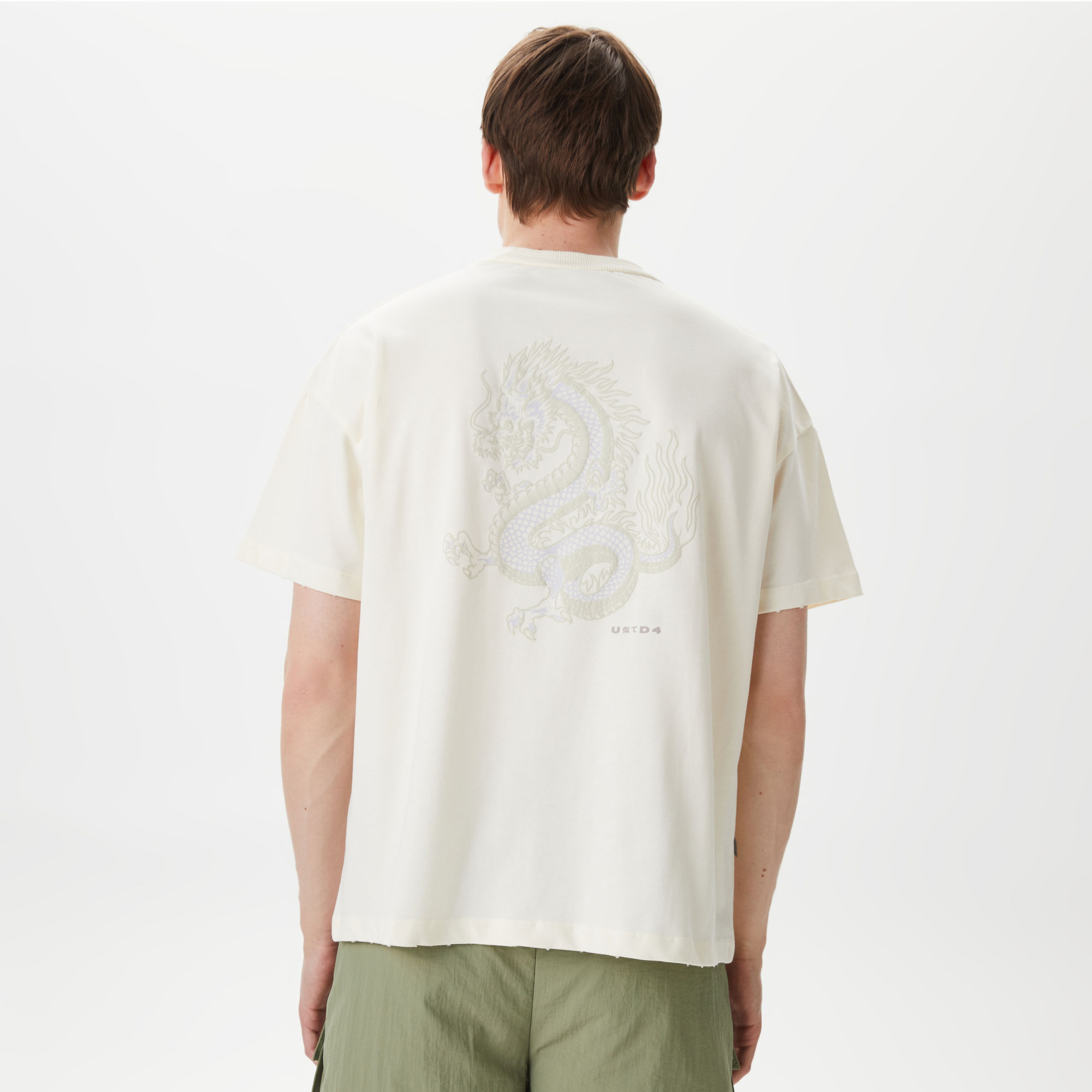 UNITED4 Classic Erkek Krem T-Shirt