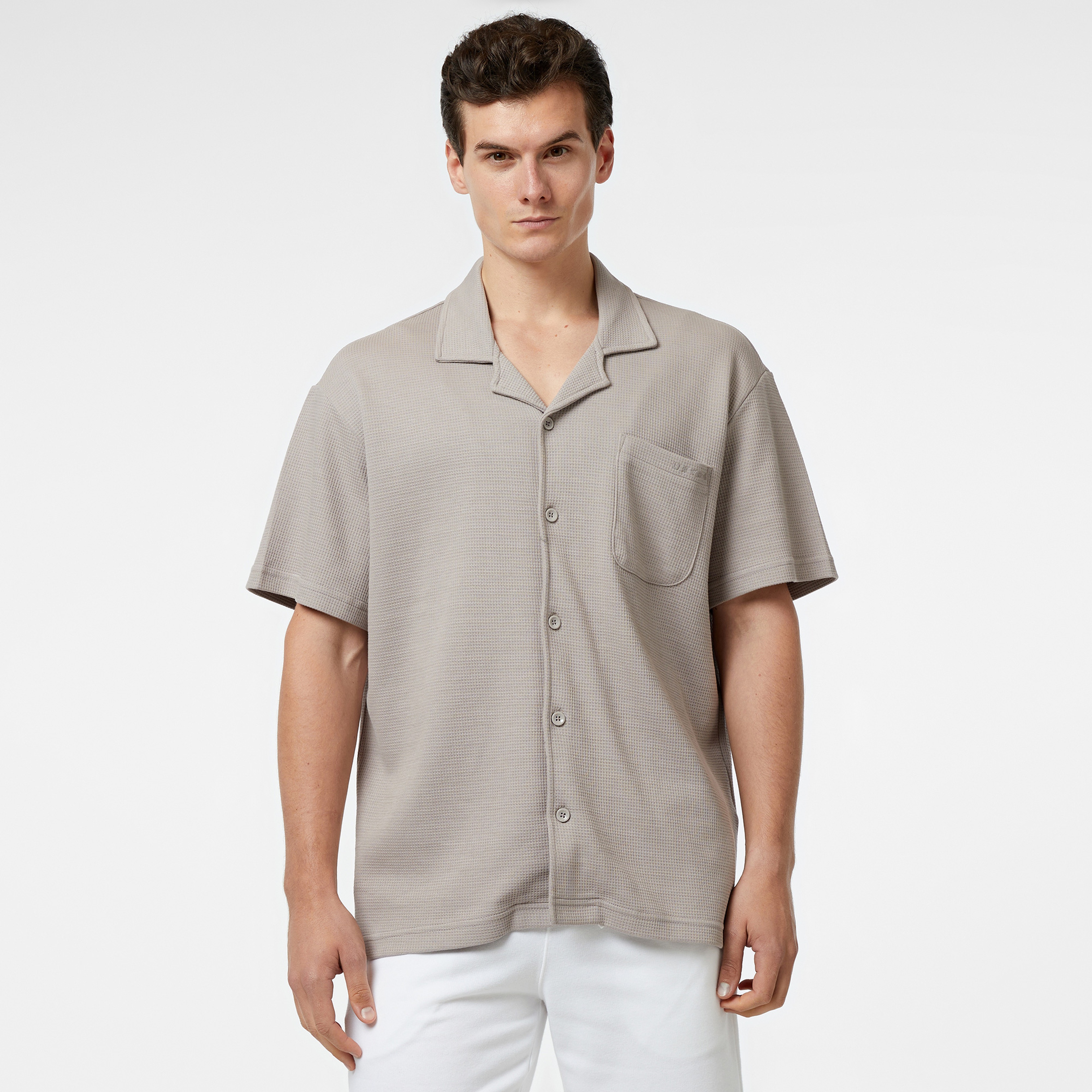 UNITED4 Erkek Gri Gömlek