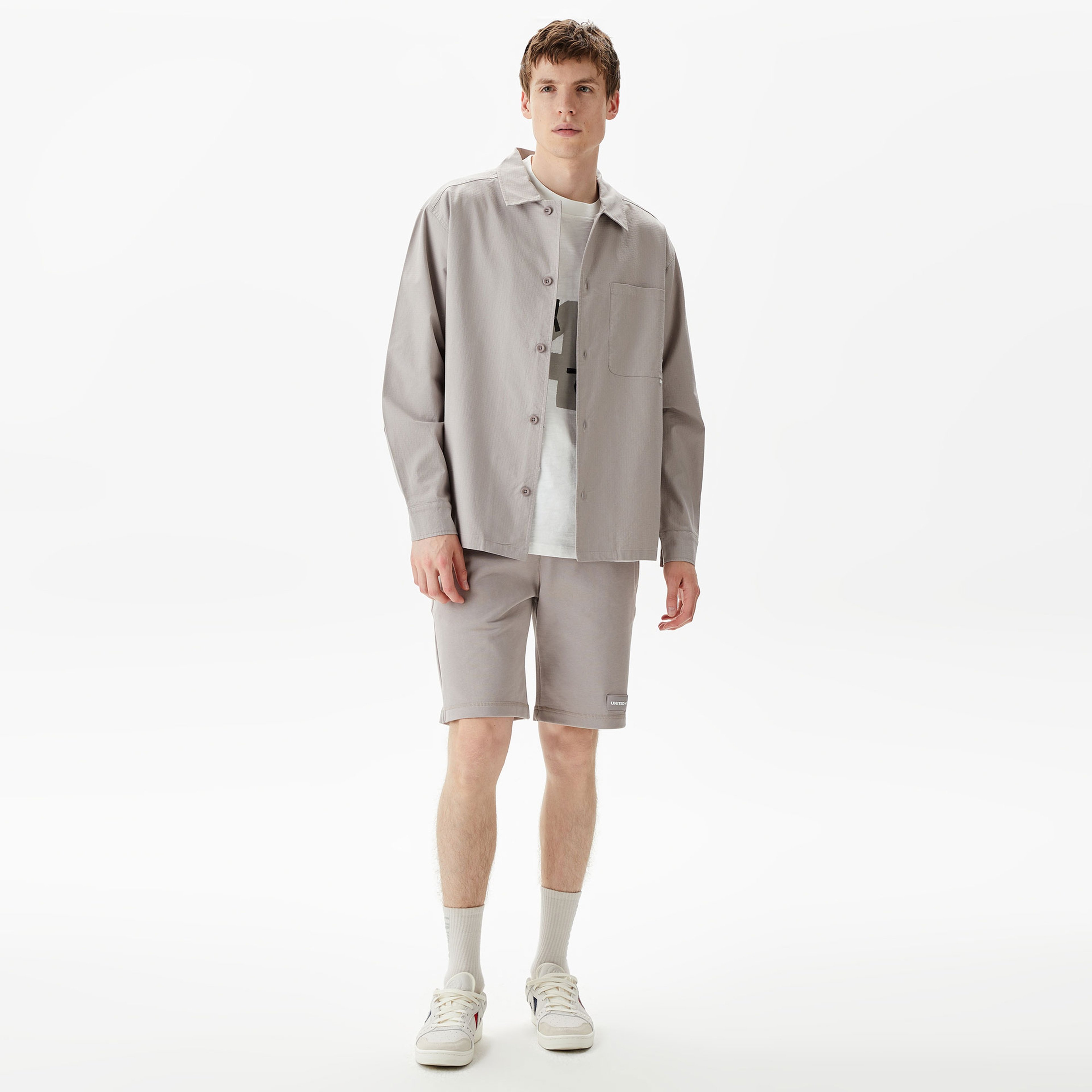 UNITED4 Erkek Gri Gömlek
